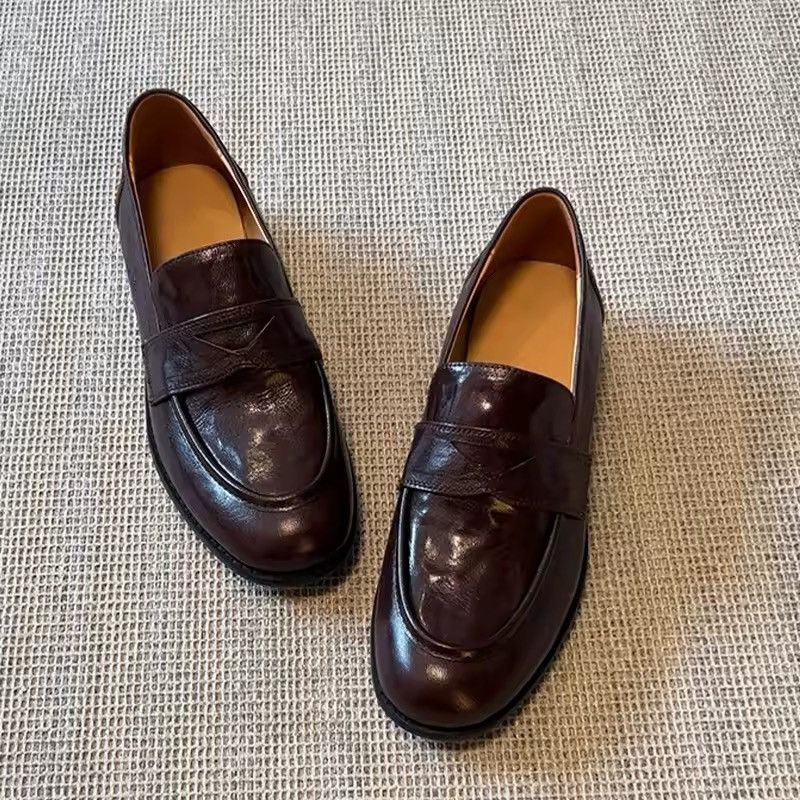 Other Casual Retro Vintage Style PU Leather Women’s Loafers Boots Size US 8 / IT 38 - 3 Thumbnail