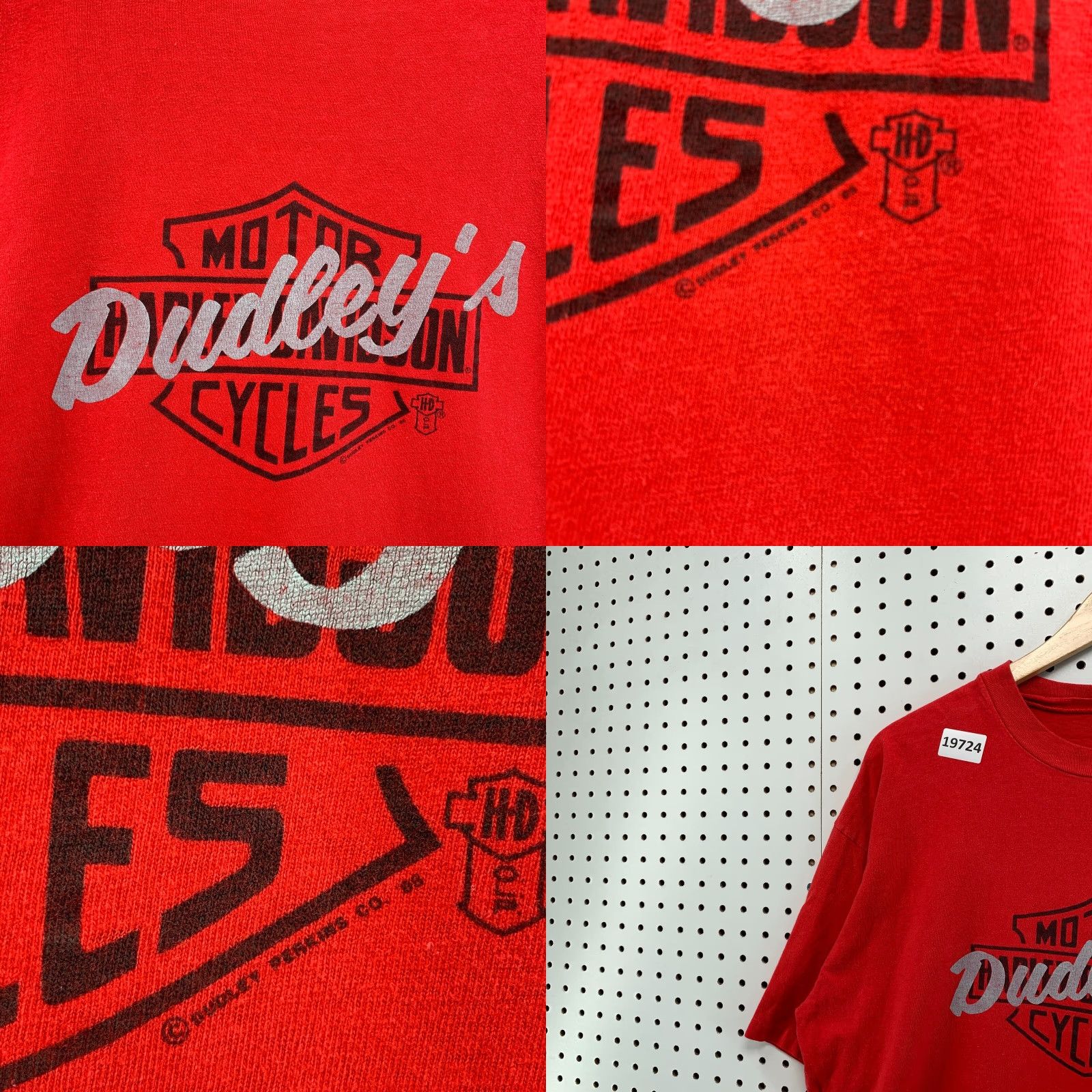 Harley Davidson VINTAGE Harley-Davidson Shirt Mens 2XL Red 90s Graphic Print Crew Neck Single Stitch T-Shirt Size US XXL / EU 58 / 5 - 9 Thumbnail