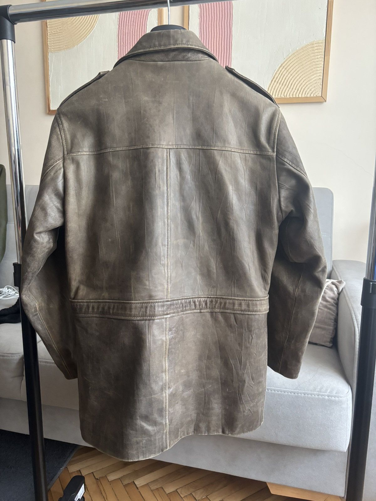 Vintage Vintage Distressed Real Leather Jacket Grunge ERD Punk Style Size US M / EU 48-50 / 2 - 2 Thumbnail