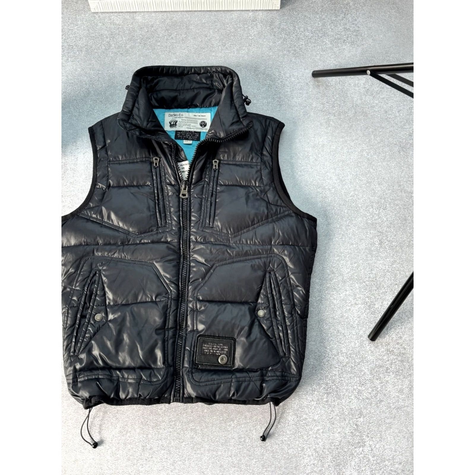Diesel VINTAGE Diesel Y2K Rare Down Puffer Nylon Full Zip Vest Navy Blue S Men Size US S / EU 44-46 / 1 - 2 Thumbnail