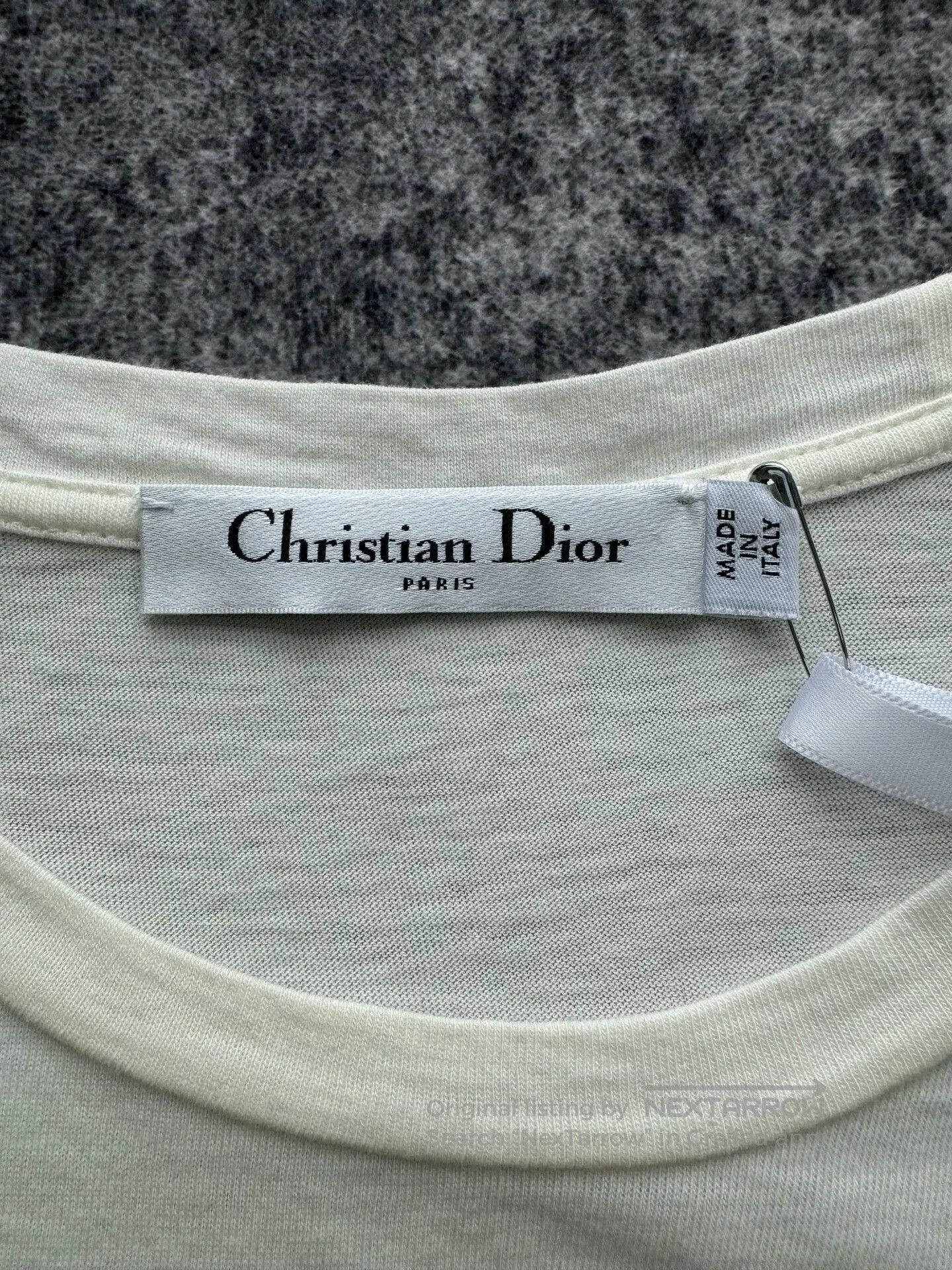 Dior Dior Slogan Logo Short-Sleeve Top. Size XS / US 0-2 / IT 36-38 - 3 Thumbnail