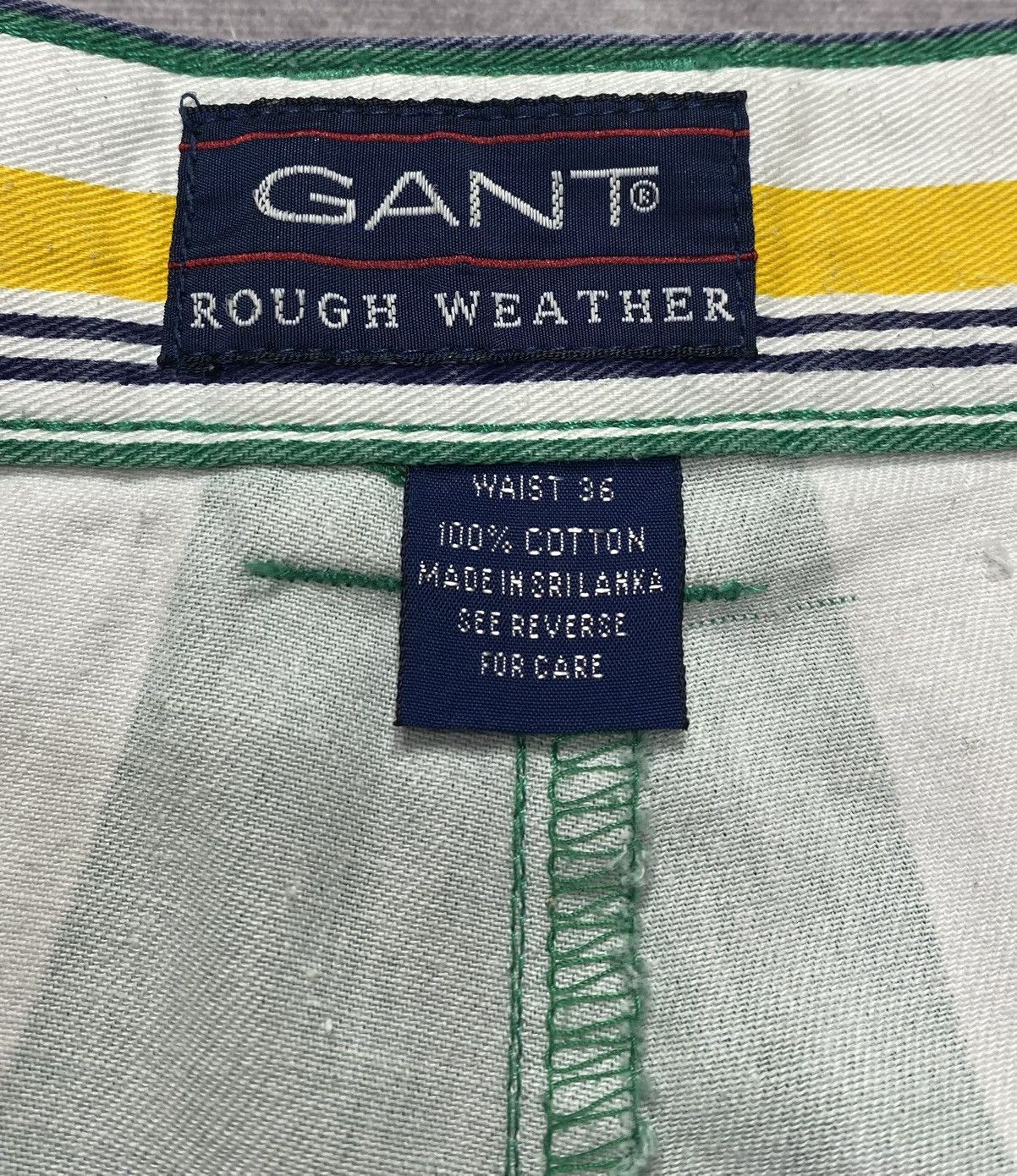 Gant 90’s Vintage Gant Rough Weather Shorts Size US 36 / EU 52 - 3 Thumbnail
