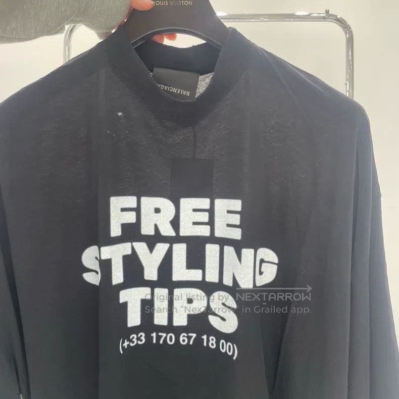 Balenciaga Balenciaga Black Number Print Logo Short Sleeve Size US M / EU 48-50 / 2 - 3 Thumbnail