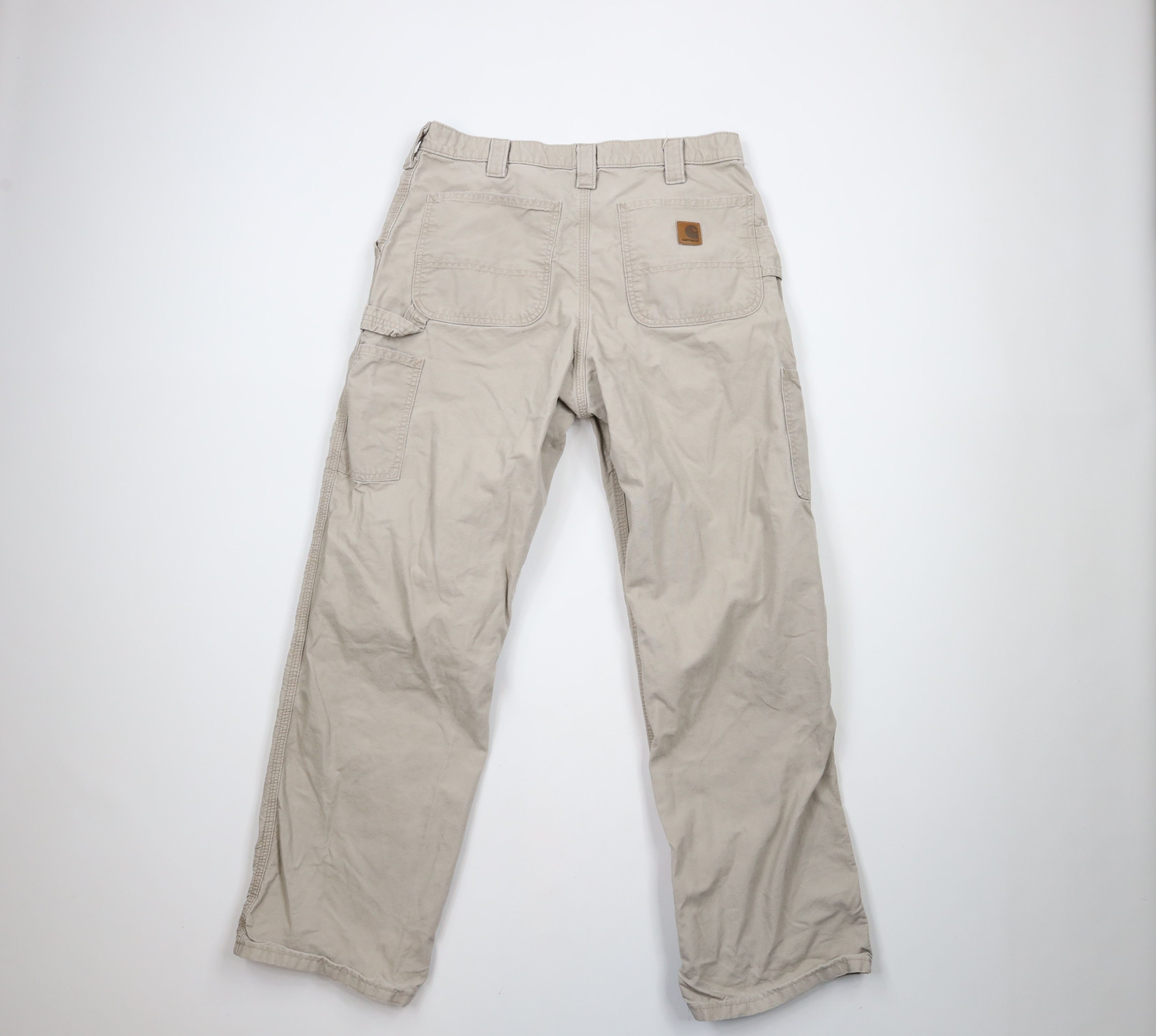 Carhartt × Vintage Vintage Carhartt Spell Out Wide Leg Dungaree Pants Tan Size US 34 / EU 50 - 10 Thumbnail
