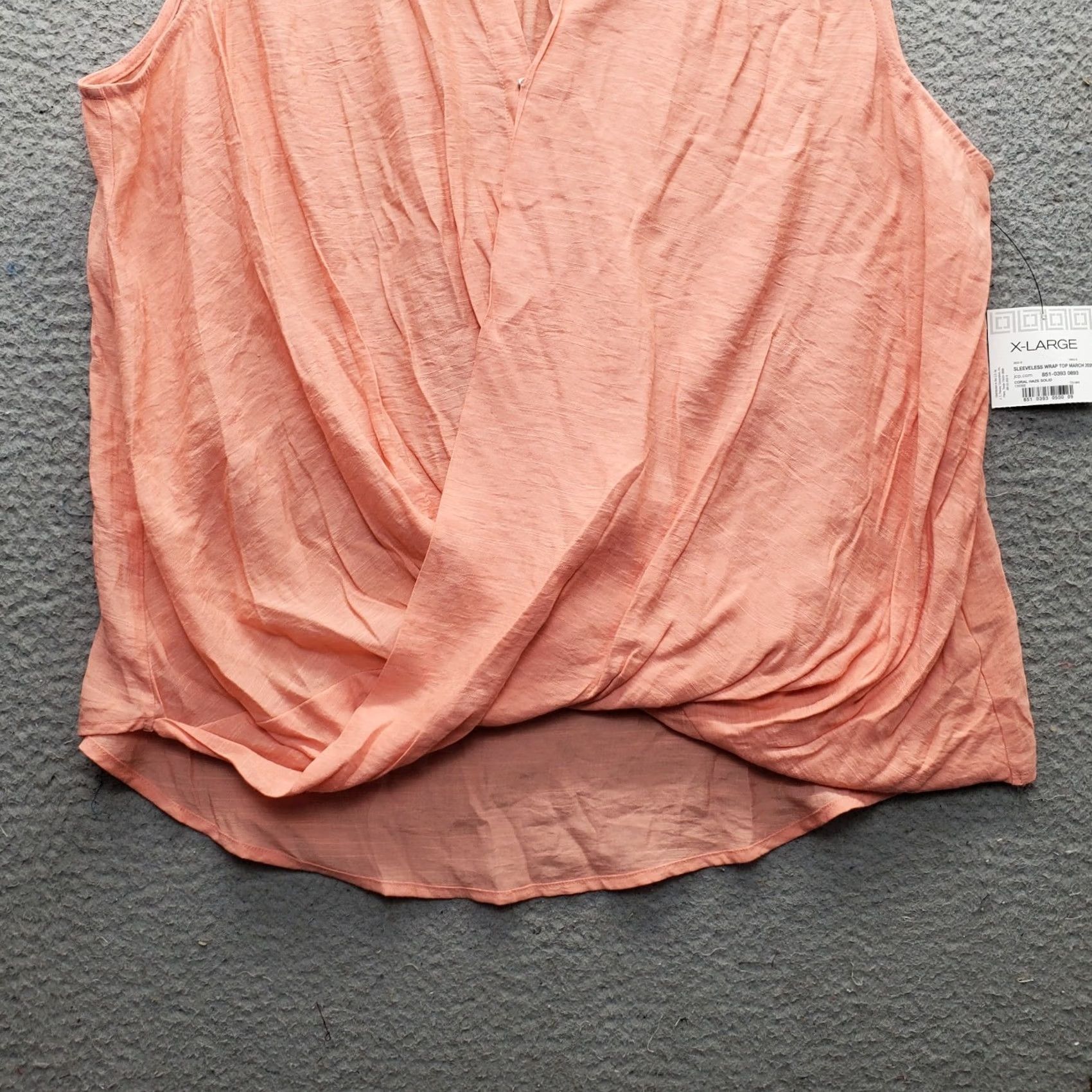 Liz Claiborne Liz Claiborne Wrap Top Womens XL Orange Sleeveless V-Neck Pullover Shirt Size XL / US 12-14 / IT 48-50 - 5 Thumbnail
