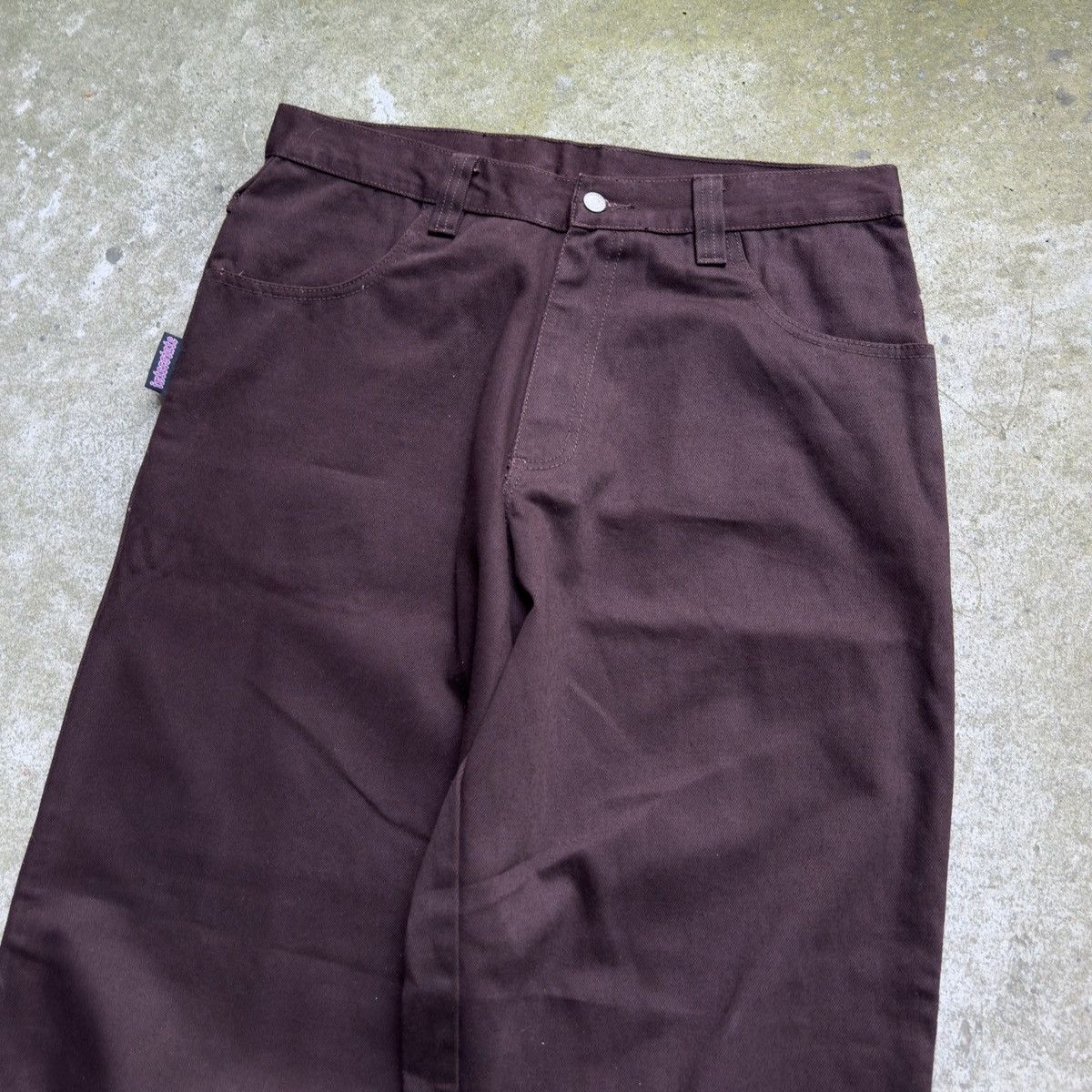 JNCO VINTAGE INTERSTATE BAGGY BROWN WIDE LEG DENIM SKATER JEANS Size US 35 - 11 Thumbnail