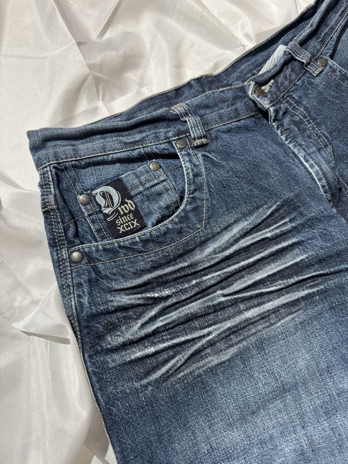 20471120 Southpole Vibe Vintage Y2K Distressed Wide Jeans Size US 30 / EU 46 - 6 Thumbnail
