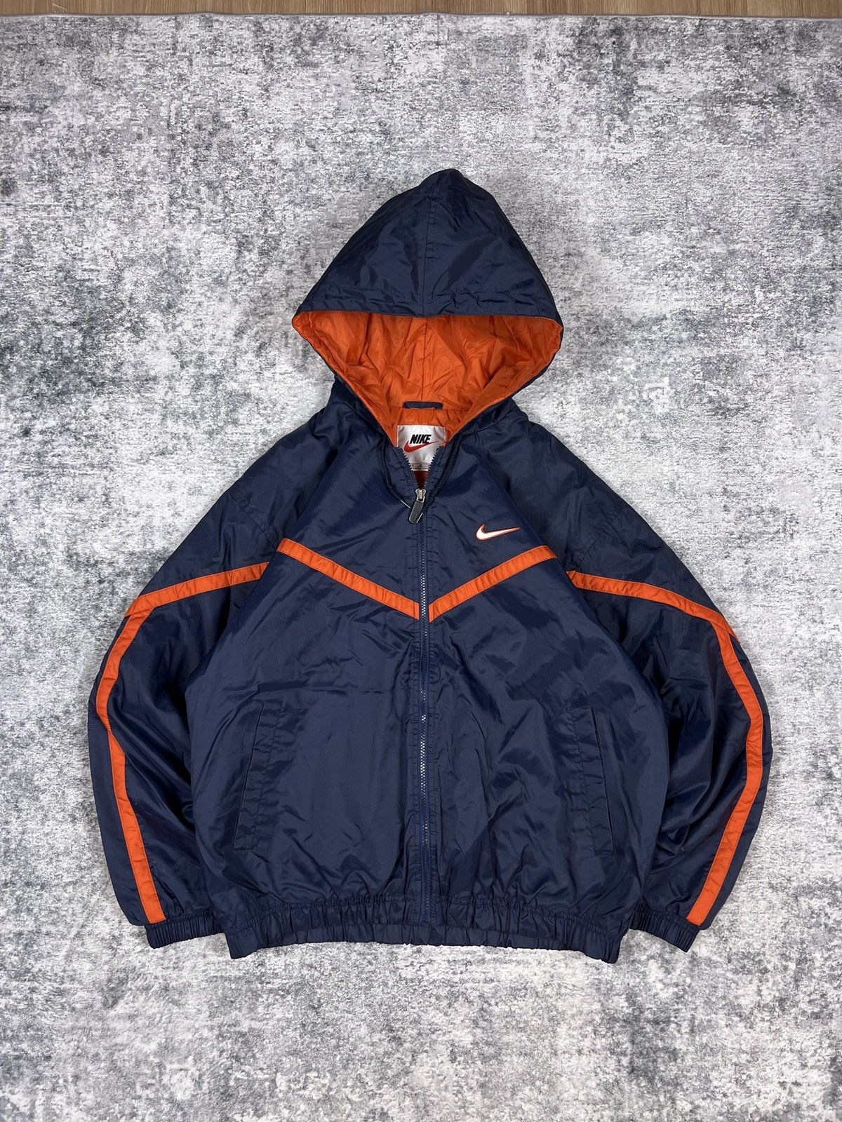 Nike × Vintage Vintage 90s Nike Quilt Lined Medium Weight Track Jacket M Size US M / EU 48-50 / 2 - 1 Thumbnail