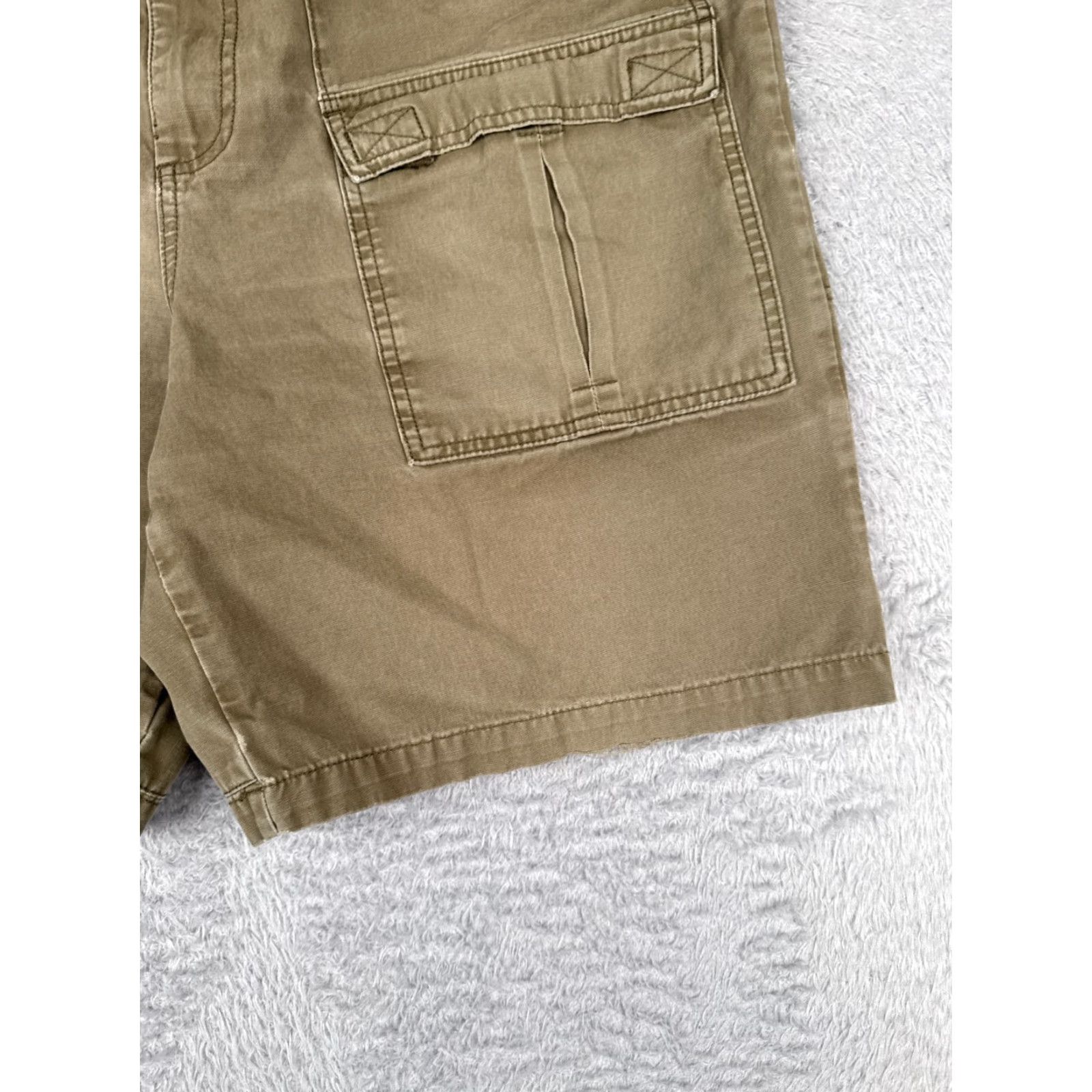 Vintage Cabela's Cargo Shorts Men 38 Beige 100% Cotton Duck Canvas Hiking Camping 38x9 Regular Inseam Beige Logo Pockets Mens Size US 38 / EU 54 - 2 Thumbnail