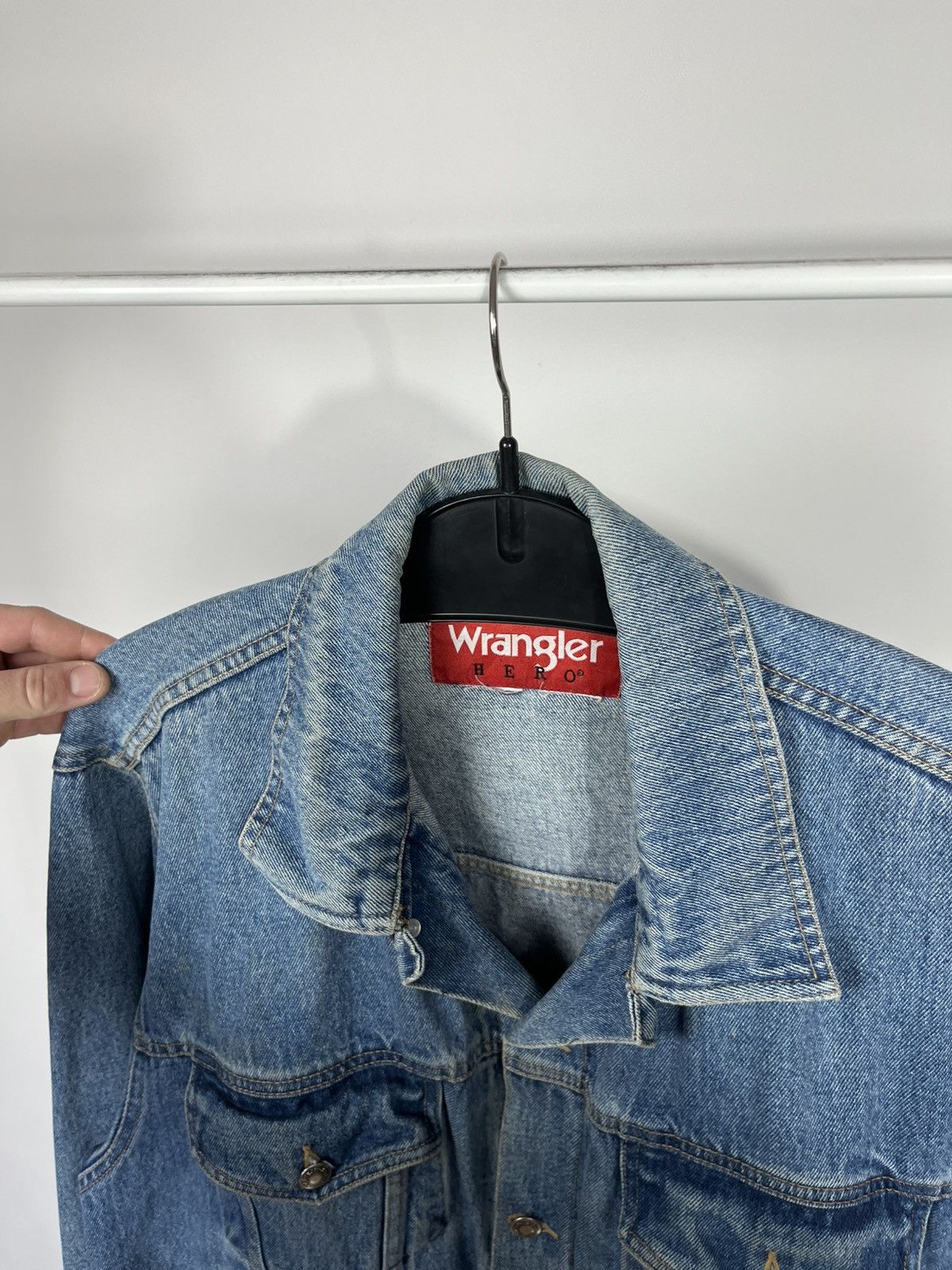 Wrangler Wrangler Hero Vintage Blue Denim Trucker Jacket Size US XL / EU 56 / 4 - 7 Thumbnail