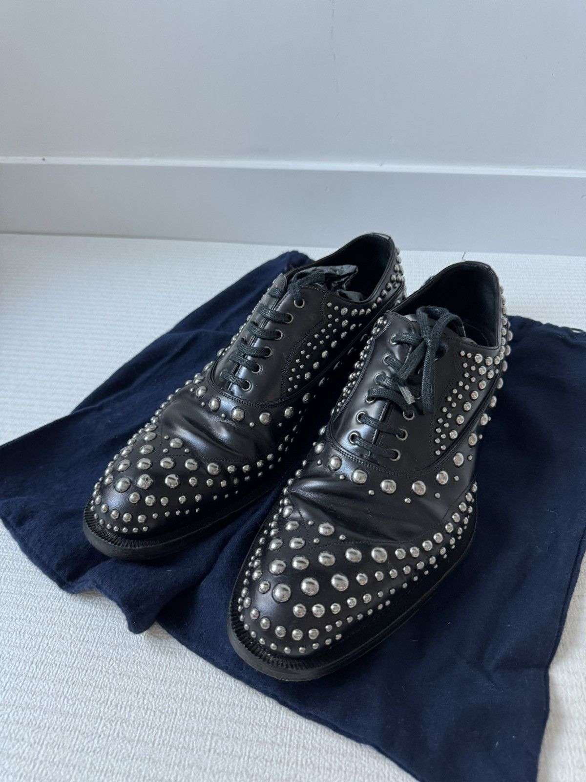 ⚠️最終セール中⚠️Prada Studded Tyre Derbies -AW19 Prada Studded Derby | Grailed