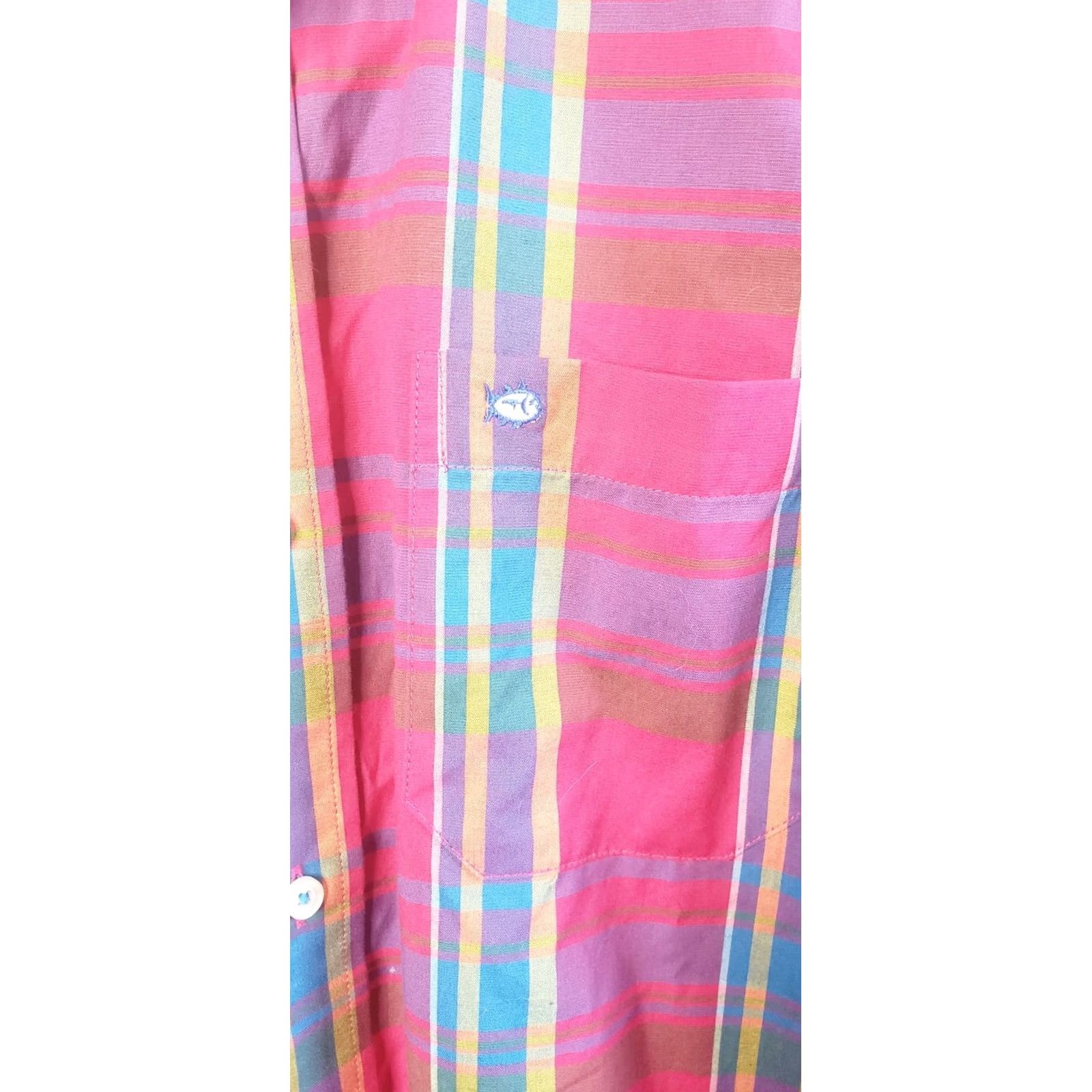Southern Tide Southern Tide Shirt Mens Button-Down Plaid Long Sleeve M Classic Fit Multicolor Pocket Non-NWT Size US M / EU 48-50 / 2 - 5 Thumbnail