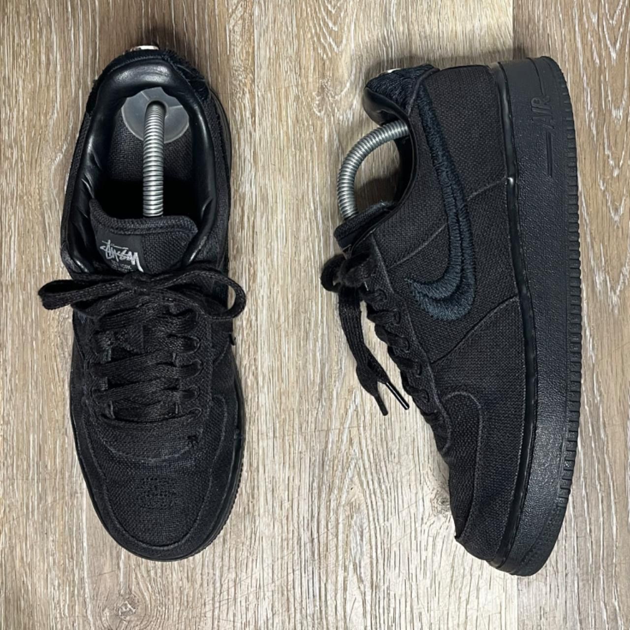 Nike × Stussy Stussy AF1 low black canvas Size US 7.5 / EU 40-41 - 2 Thumbnail