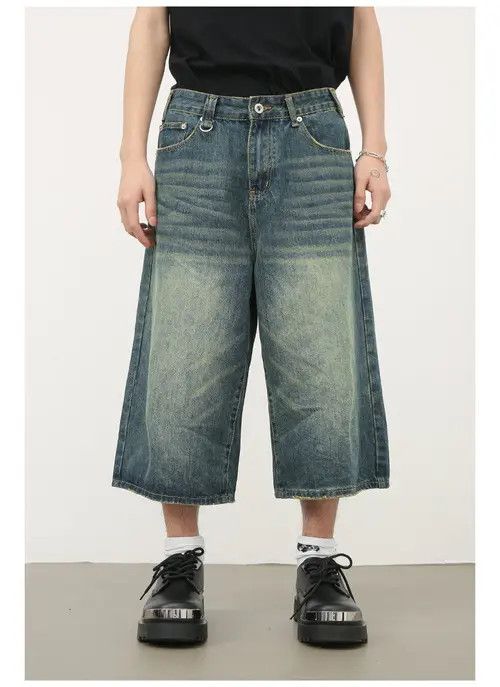 Japanese Brand Vintage distressed denim shorts loose wideKoizumi x Kon Size US 32 / EU 48 - 3 Thumbnail