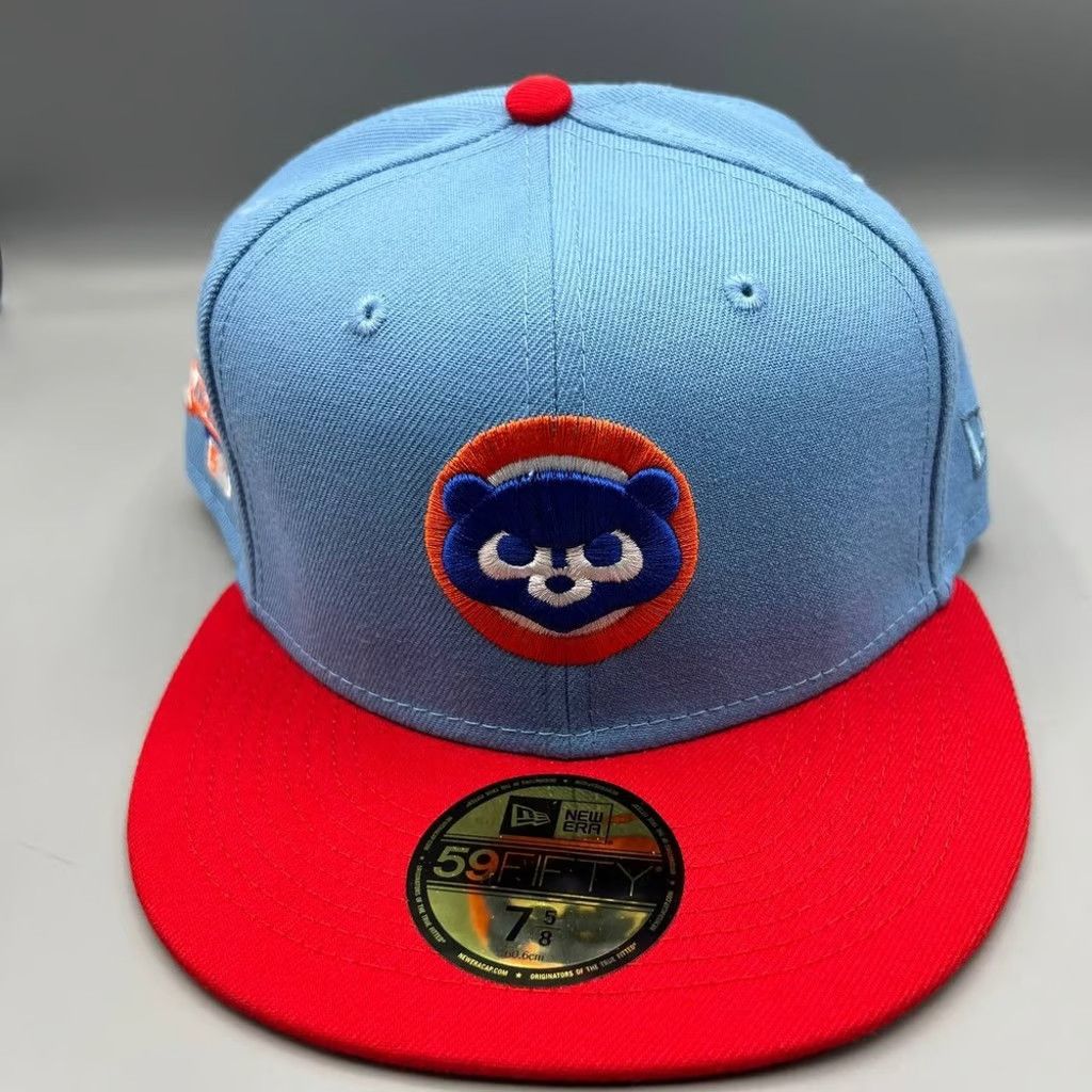 New Era Chicago Cubs Hat Men 7 5/8 Blue Red All Star Game Fitted Cap Size ONE SIZE - 2 Thumbnail