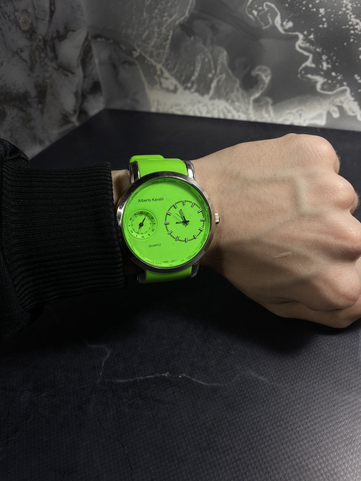 Vintage Alberto Kavalli Dual Dial Neon Green Japanese brand Size ONE SIZE - 5 Thumbnail