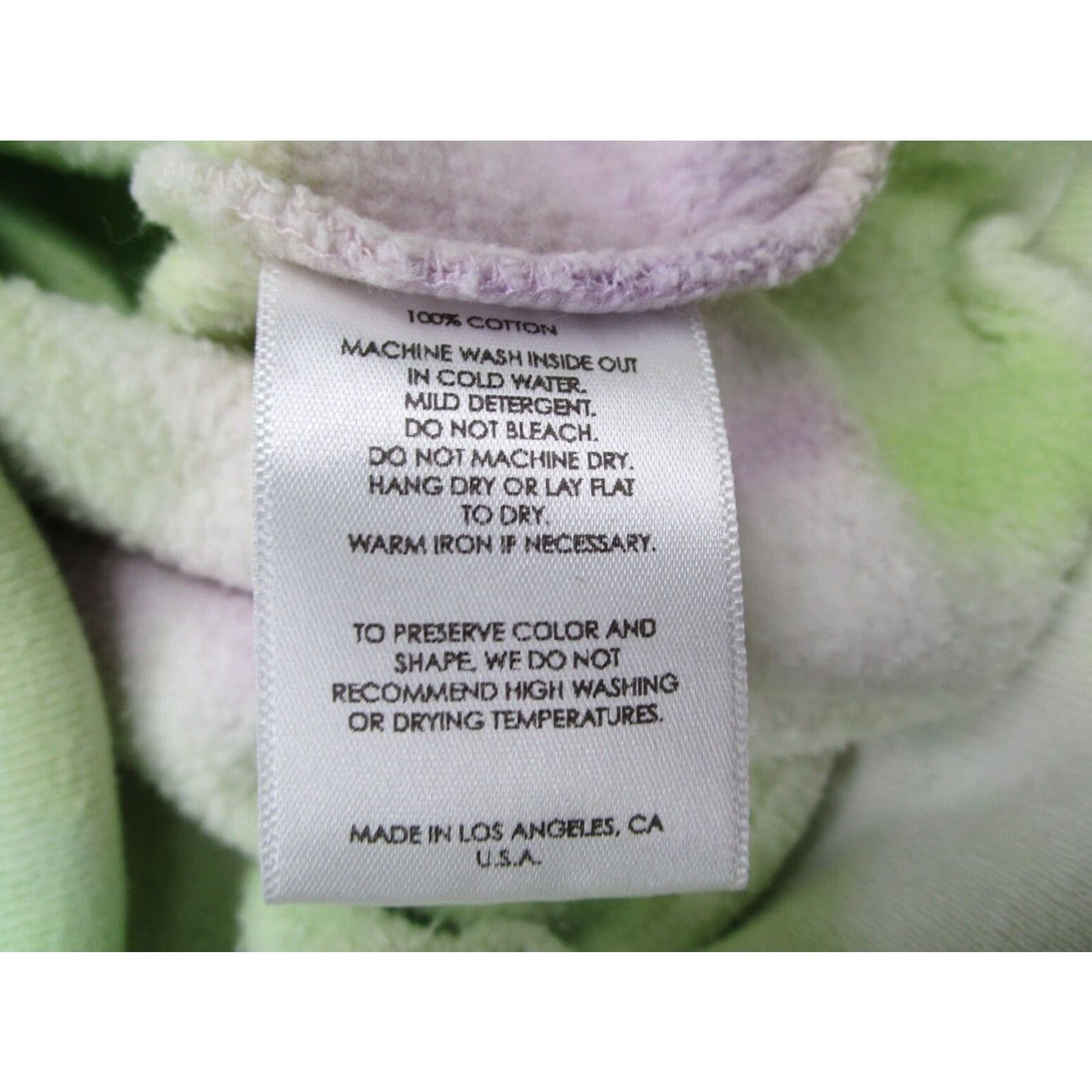 Vintage Melody Ehsani Women's Green Tie Dye Heavyweight Pullover Hoodie Large Long Sleeve 100% Cotton Size L / US 10 / IT 46 - 3 Thumbnail