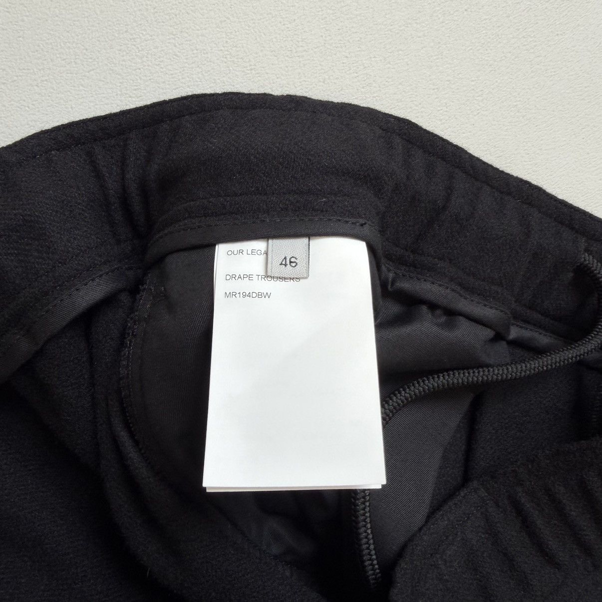 Our Legacy Brushed Black Wool Drape Trousers Size US 32 / EU 48 - 8 Thumbnail