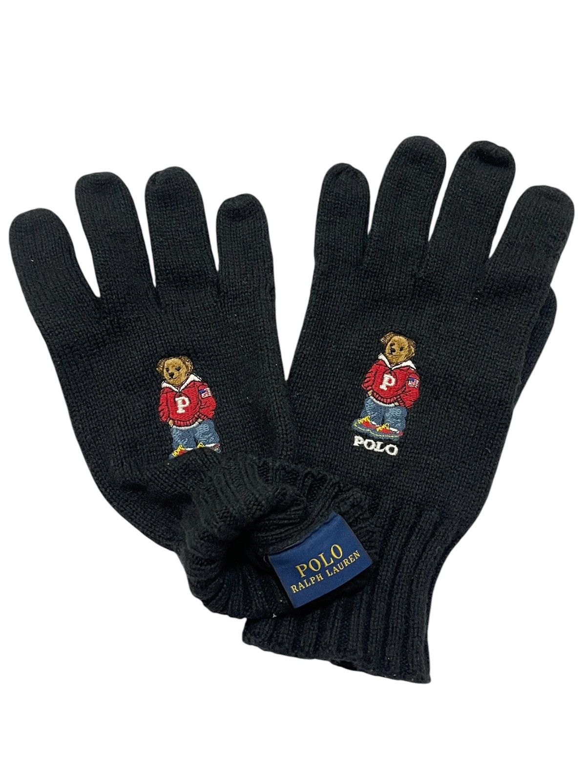 Polo Ralph Lauren × Vintage Vintage Polo Bear Wool Knit Glove Size ONE SIZE - 5 Thumbnail