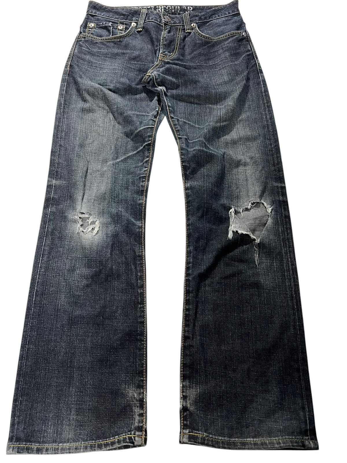 Edwin 💥Flare💥Vintage Edwin 503 Blue Trip Edgline Washed Jeans Size US 32 / EU 48 - 1 Thumbnail