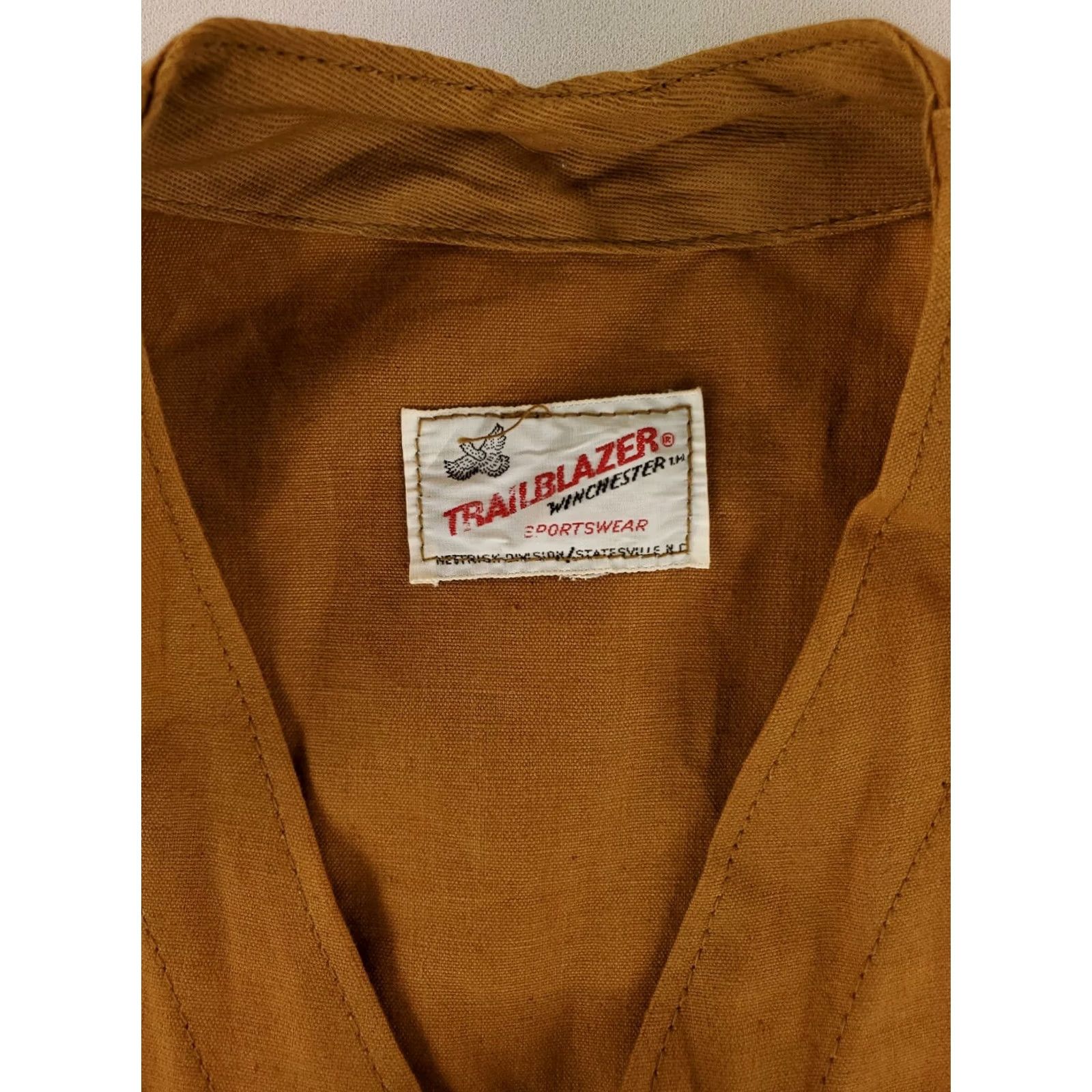 Vintage Winchester Trailblazer Vest Brown Mens M Shooting Hunting Canvas Cotton Vest M Mens Brown Size US M / EU 48-50 / 2 - 2 Thumbnail