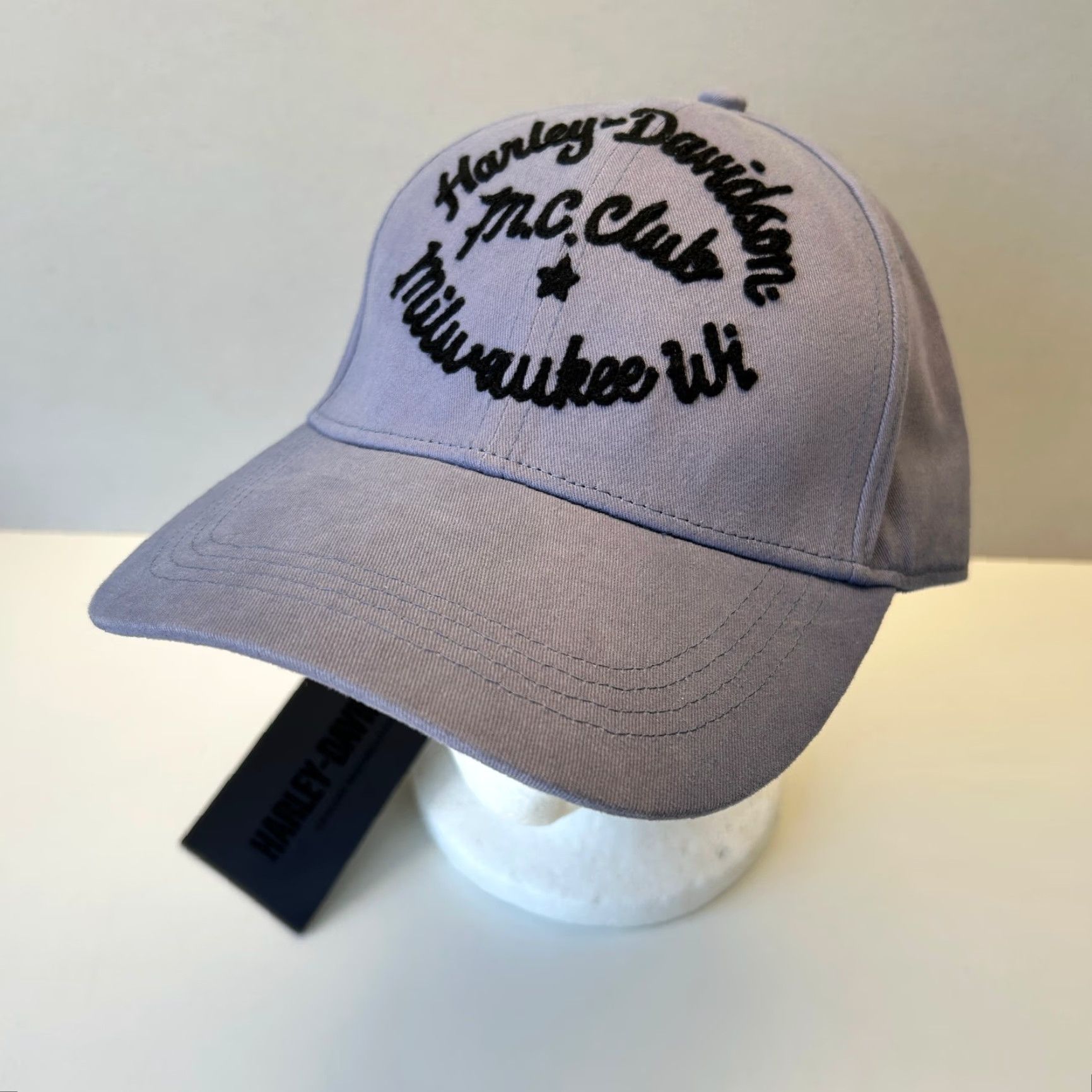 Harley Davidson Harley-Davidson MC Club Milwaukee Wi Strapback Dad Hat NEW SEE SUN WEAR Size ONE SIZE - 2 Thumbnail