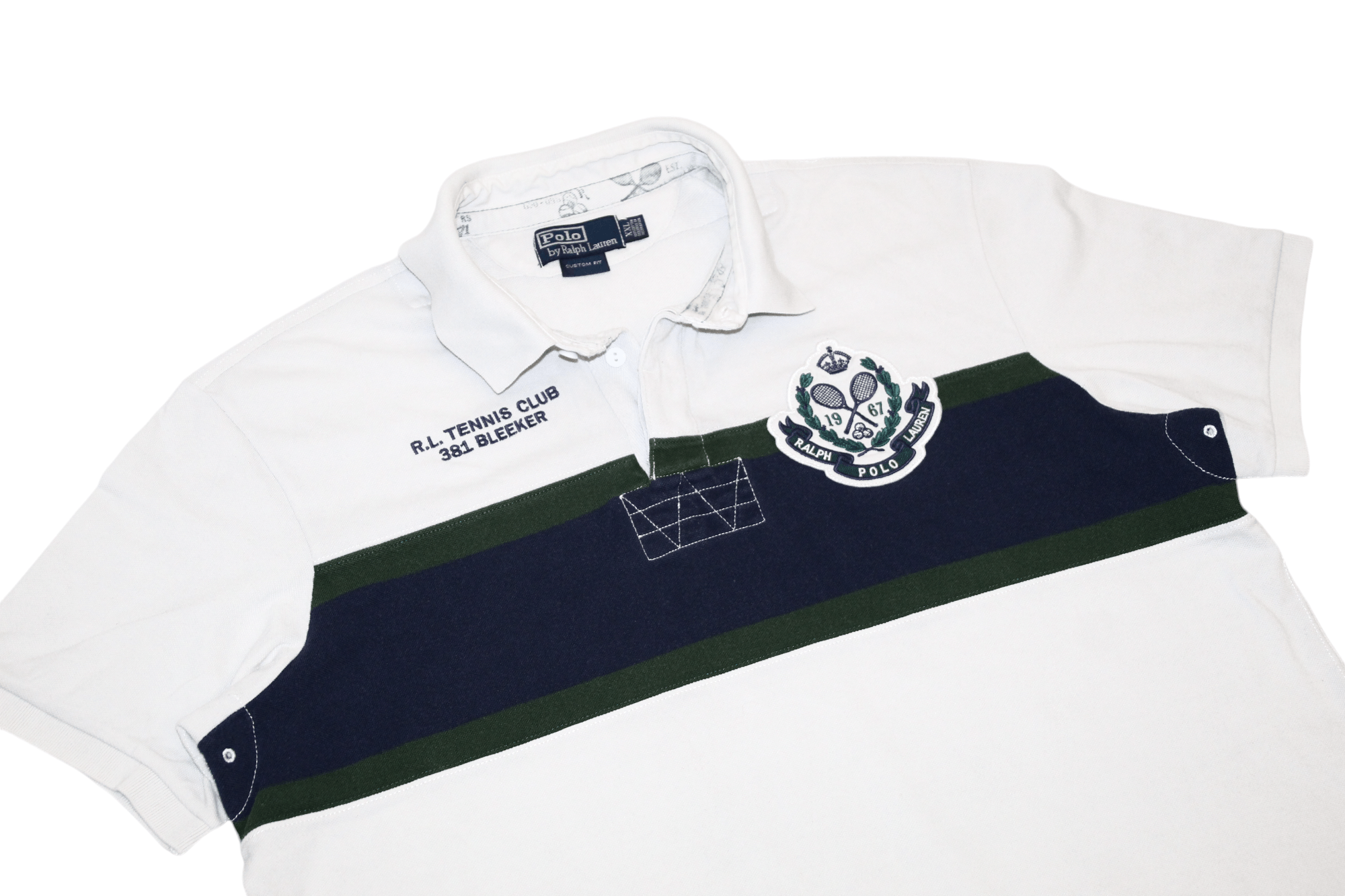 Polo Ralph Lauren Polo R.L. Tennis Club 381 Bleecker N.Y. Wimbledon Polo Shirt Size US XXL / EU 58 / 5 - 2 Thumbnail