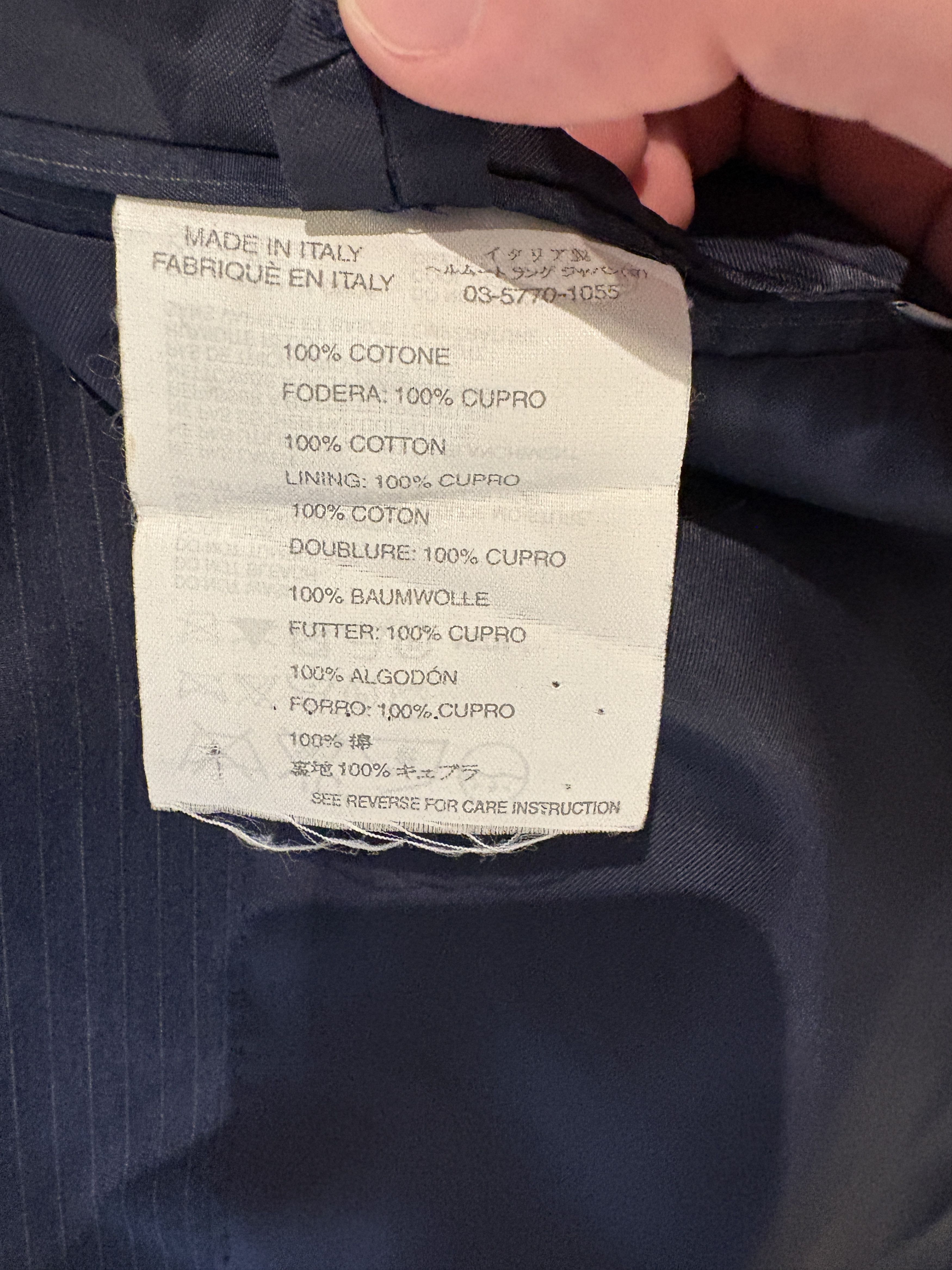 Helmut Lang 02 Blue Pinstripe Suit Size 48R - 6 Thumbnail