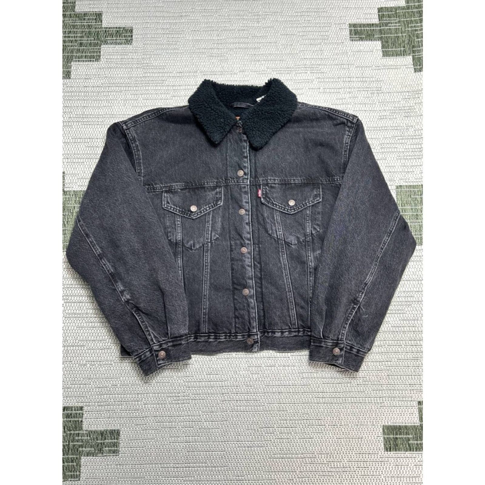 Levi's Levi's Trucker Jacket Denim Gray Medium Womens Lined Wind-Resistant Relaxed Fit 90s Classic Outdoor Jacket Size M / US 6-8 / IT 42-44 - 2 Thumbnail