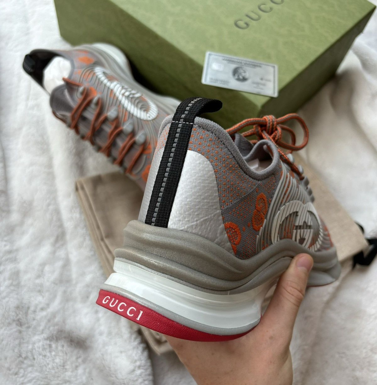 Gucci Gucci Interlock GG Grey/Red/Orange Runners Size US 13 / EU 46 - 3 Thumbnail