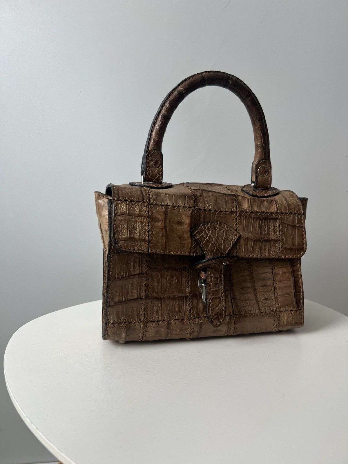 Vintage Vintage Women's Leather bag Crocodile Leather Made By Jaguar Size ONE SIZE - 4 Thumbnail
