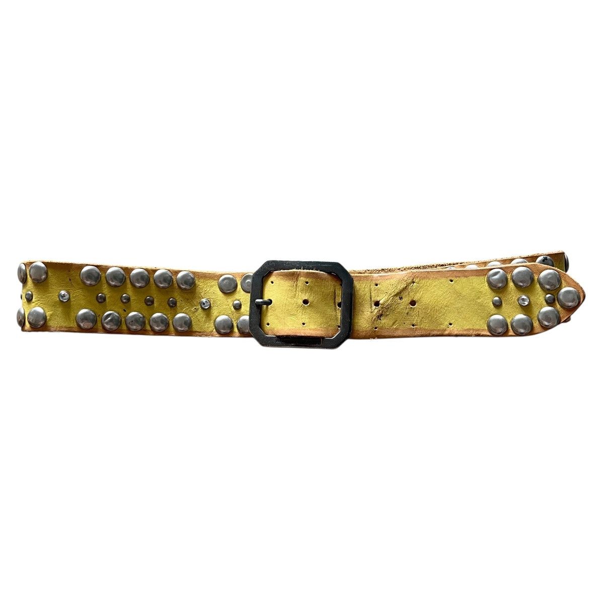 Japanese Brand × Vintage Vintage Studded Leather Wide Belt Size 30 - 2 Thumbnail