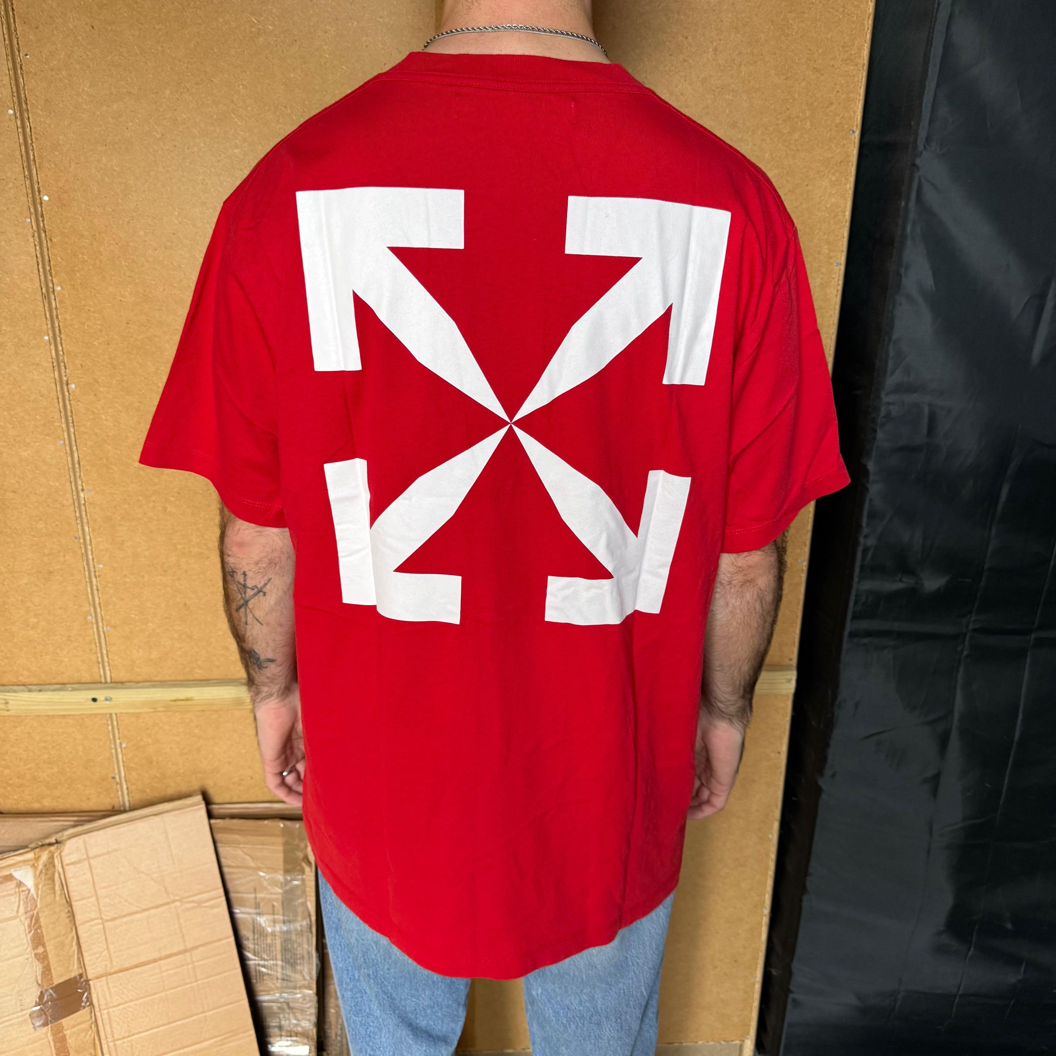 Off-White Red Pascal Skeleton Painting Arrows Oversized T-Shirt Size US M / EU 48-50 / 2 - 3 Thumbnail