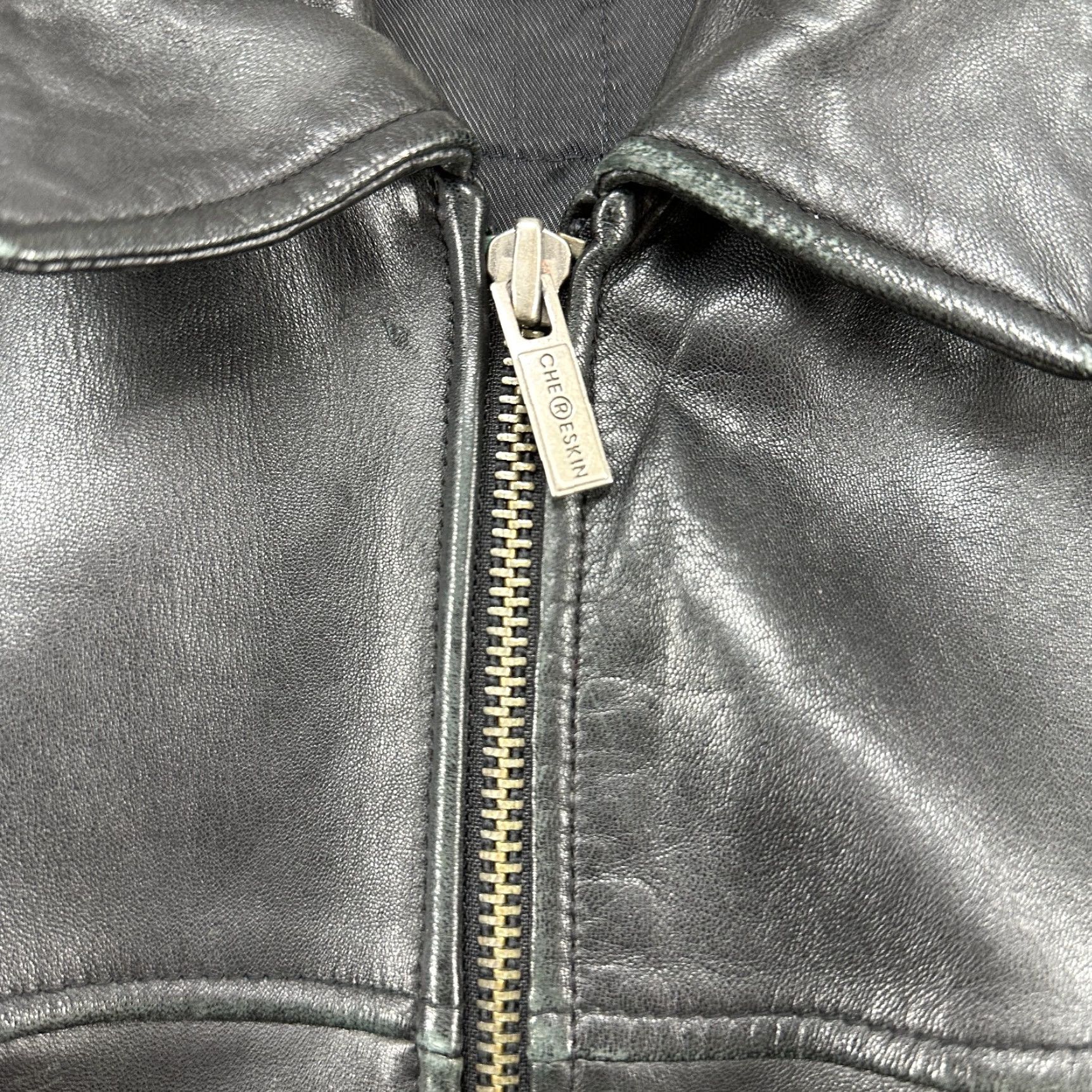 Vintage VINTAGE Chereskin Jacket Mens XL Black Bomber Genuine Leather Full Zip Y2K 90s Biker Casual Size US XL / EU 56 / 4 - 5 Thumbnail