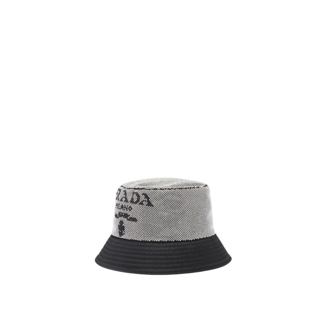 Prada o1mt1gz0225 Size: OS / Bucket Hat / Cap in Black/Silver Size ONE SIZE - 1 Thumbnail