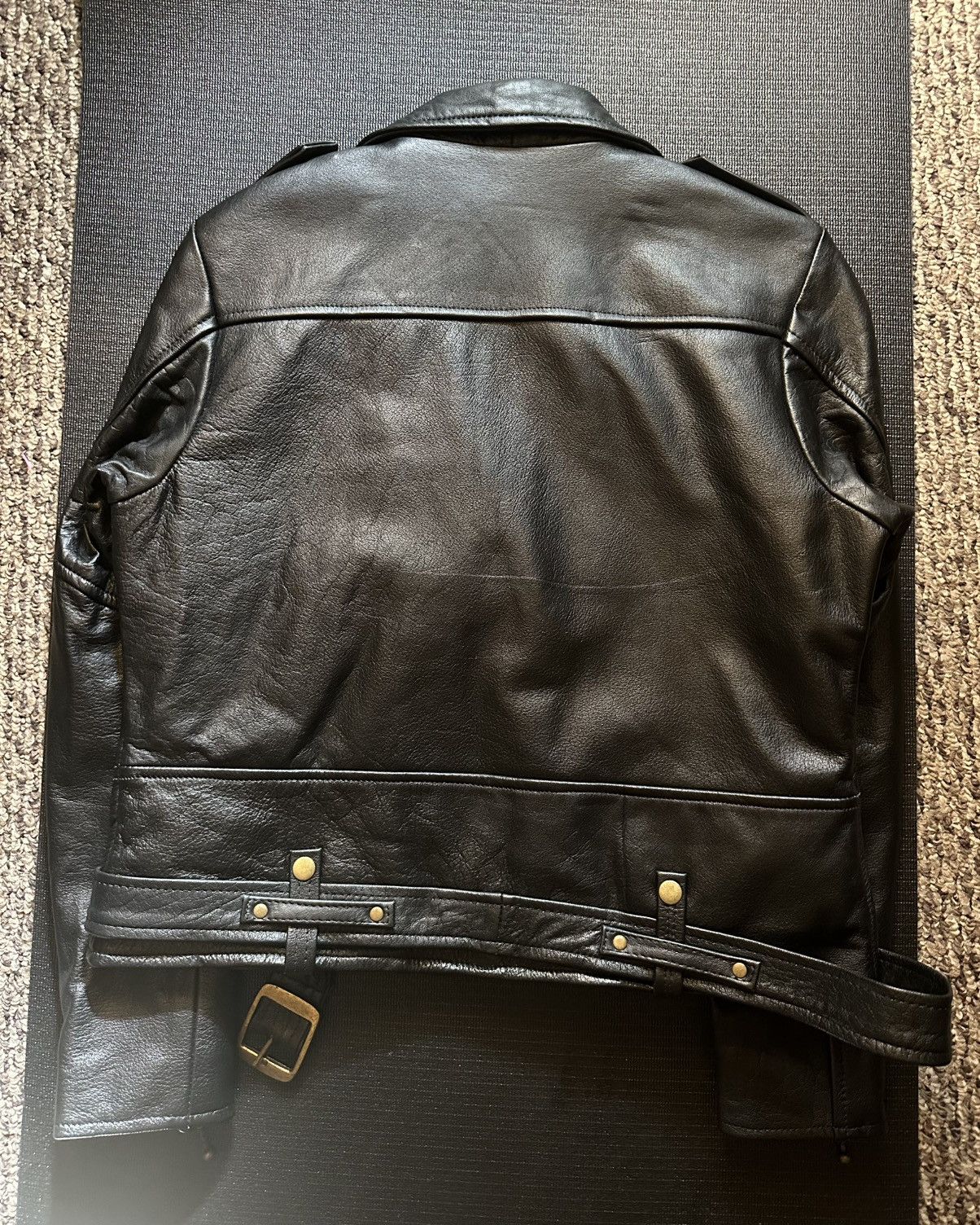 Straight To Hell Straight To Hell “Commando” Leather Jacket - Black & Brass Size XXL / US 16-18 / IT 52-54 - 2 Thumbnail