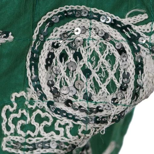 Junya Watanabe Shirt Sequin Design Stitch Short Sleeve Green Size US M / EU 48-50 / 2 - 5 Thumbnail