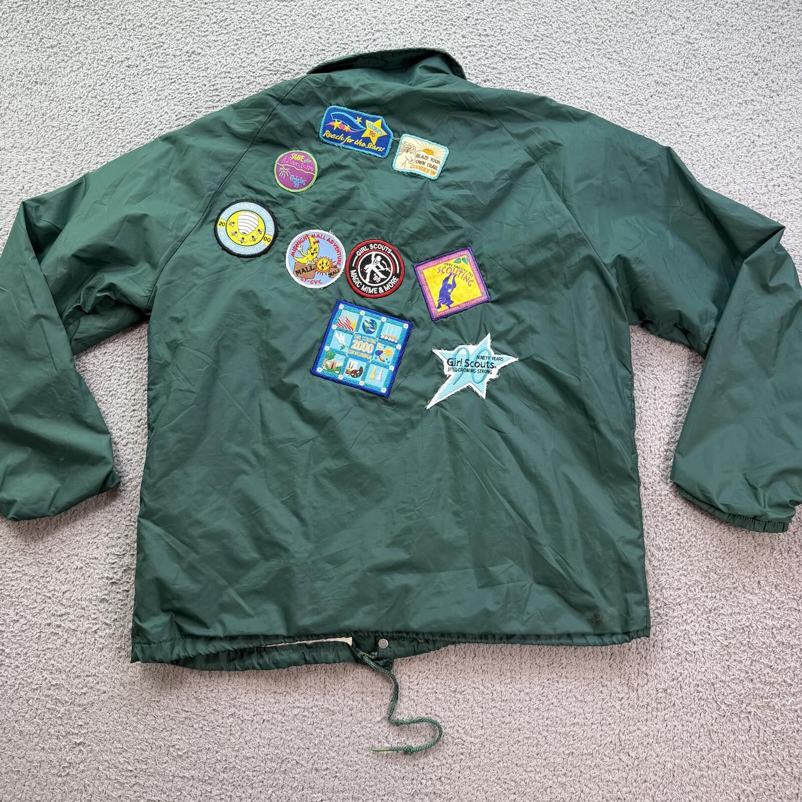 Other Vintage 90s Girl Scouts Patch Covered Green Windbreaker XL Size US XL / EU 56 / 4 - 2 Thumbnail