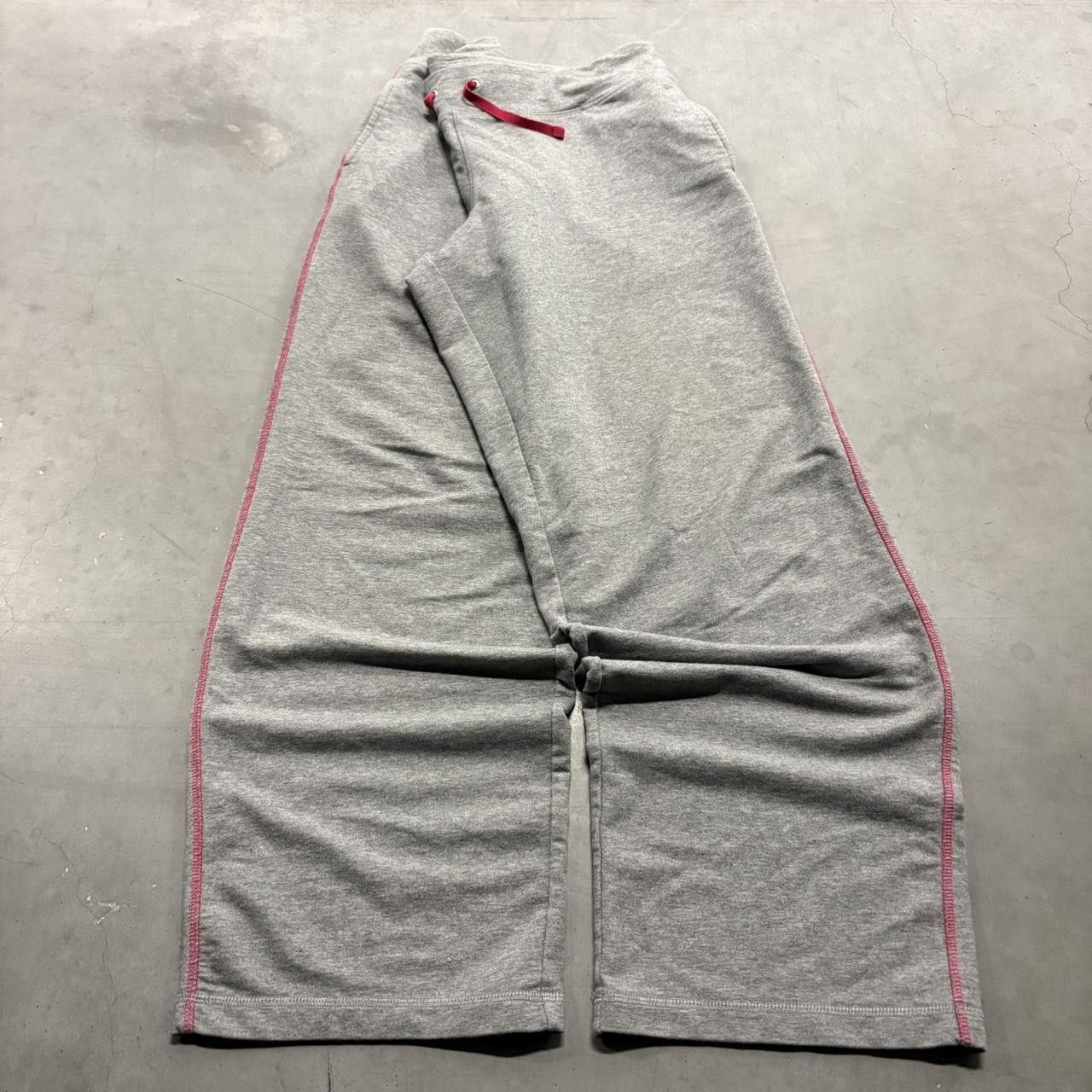 Vintage Crazy Vintage Y2K/2000s Baggy Grey Striped Loungewear Sweatpants! Size US 30 / EU 46 - 2 Thumbnail