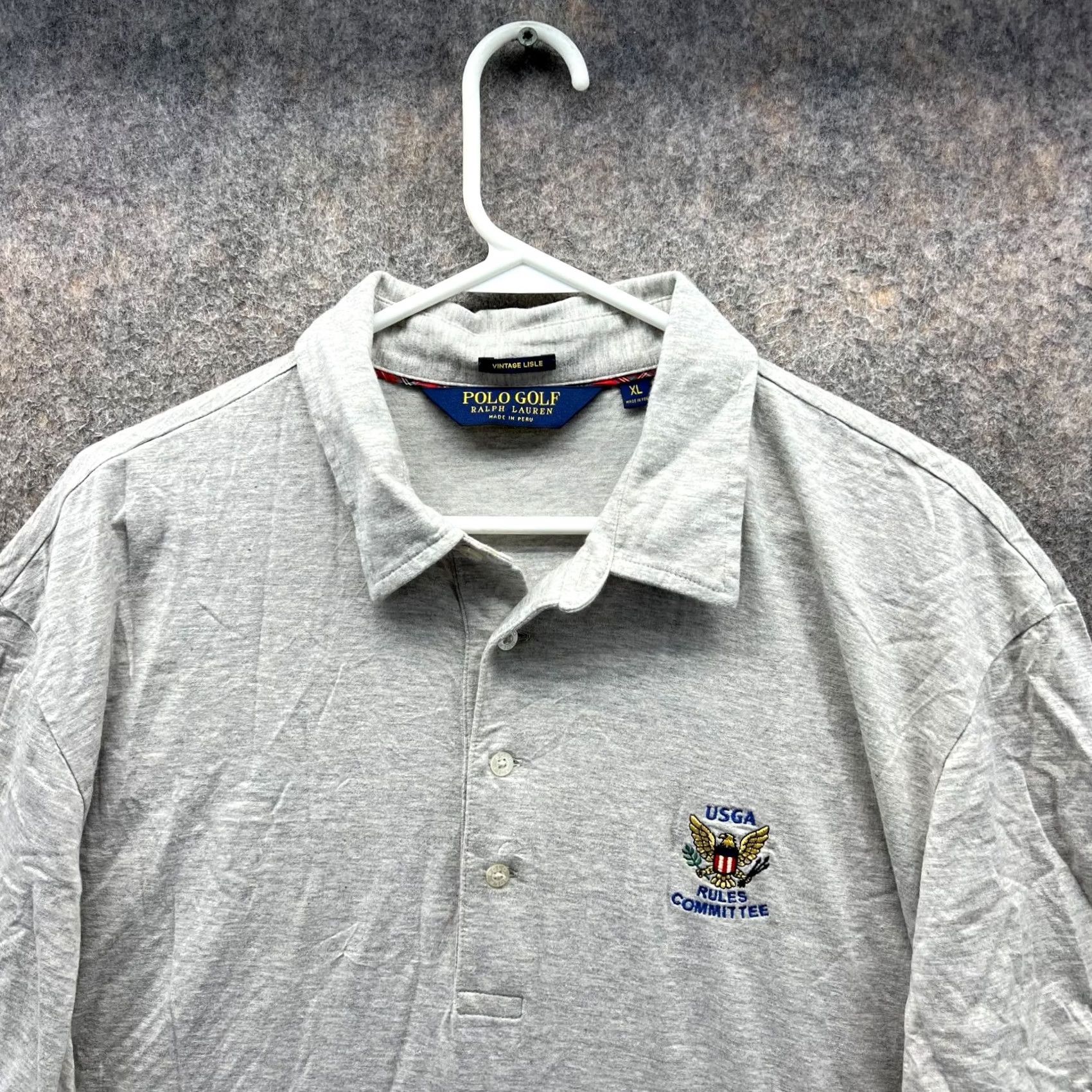 Ralph Lauren VINTAGE Ralph Lauren Golf Polo Shirt Men XL Gray Lisle USGA Small* Size US L / EU 52-54 / 3 - 6 Thumbnail