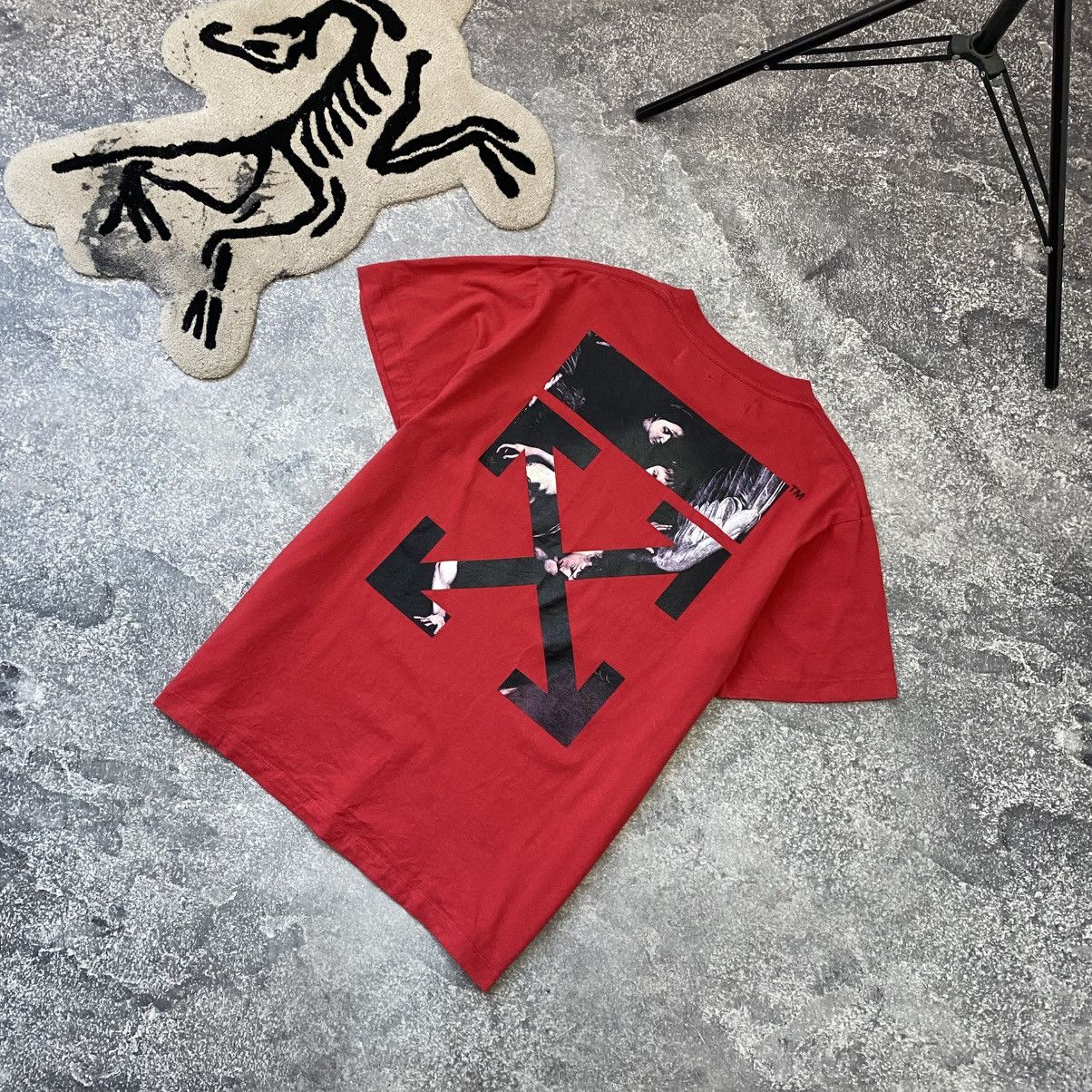 Off-White Luxury Off White Big Graphic Logo y2k designer tee Size US S / EU 44-46 / 1 - 1 Thumbnail
