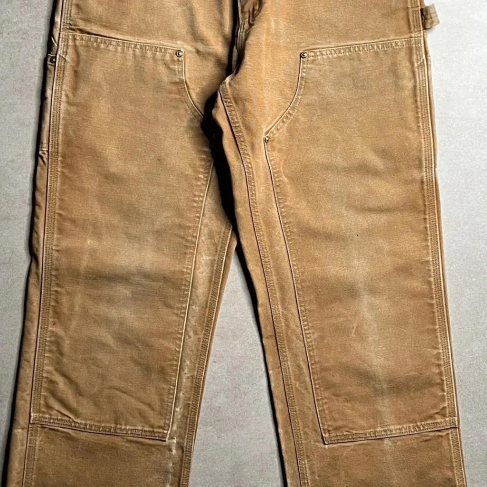 Carhartt Vintage Carhartt Tan Double Knee Pants - 30x32 Size US 30 / EU 46 - 8 Thumbnail