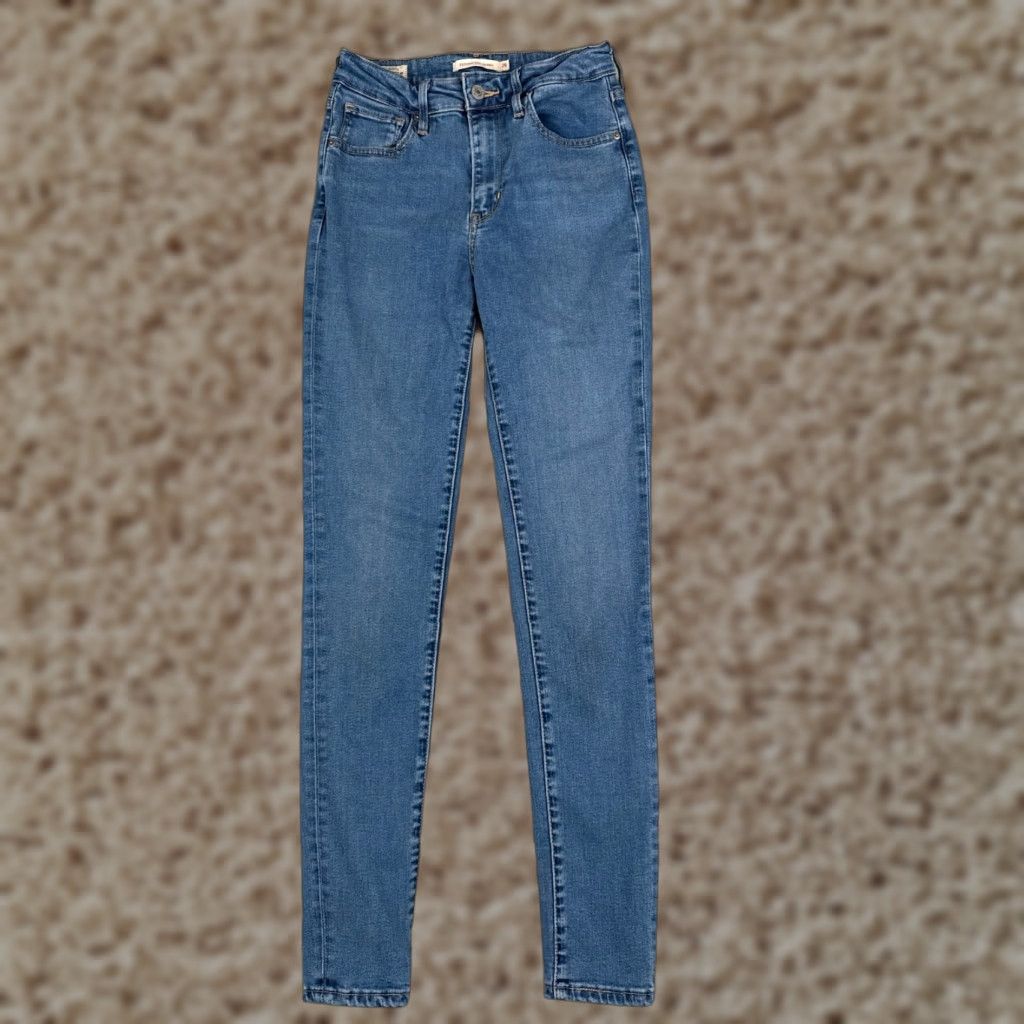 Levi's Levi's Jeans Women 26 Blue Denim 700 Series Skinny High Rise Cotton 26x30 Regular 5-Pocket Distressed Stretch Size 26" / US 2 / IT 38 - 1 Thumbnail