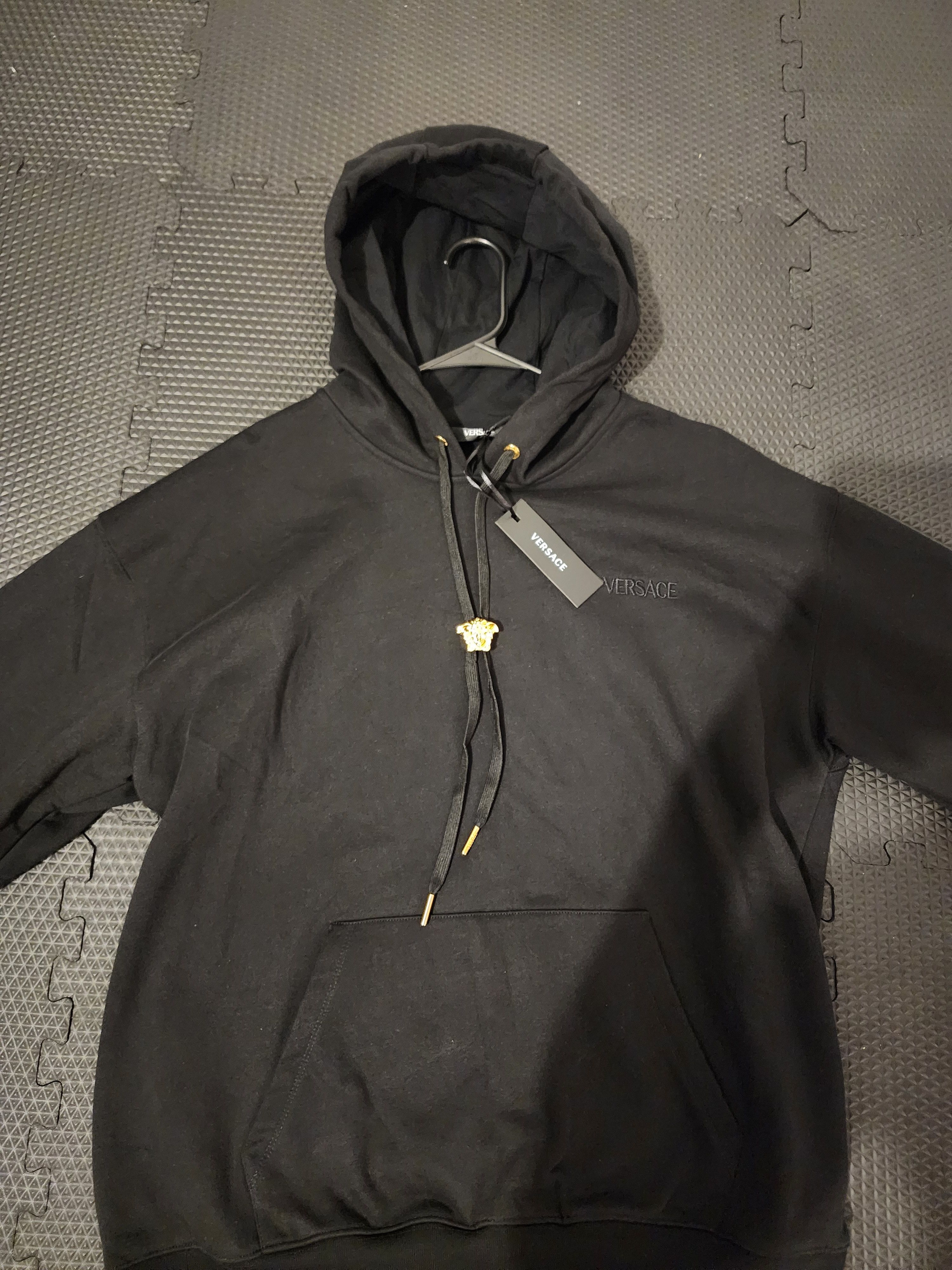 Versace Versace XL Embroidered Cotton-Jersey Hoodie $2000 RETAIL Size US XL / EU 56 / 4 - 1 Thumbnail