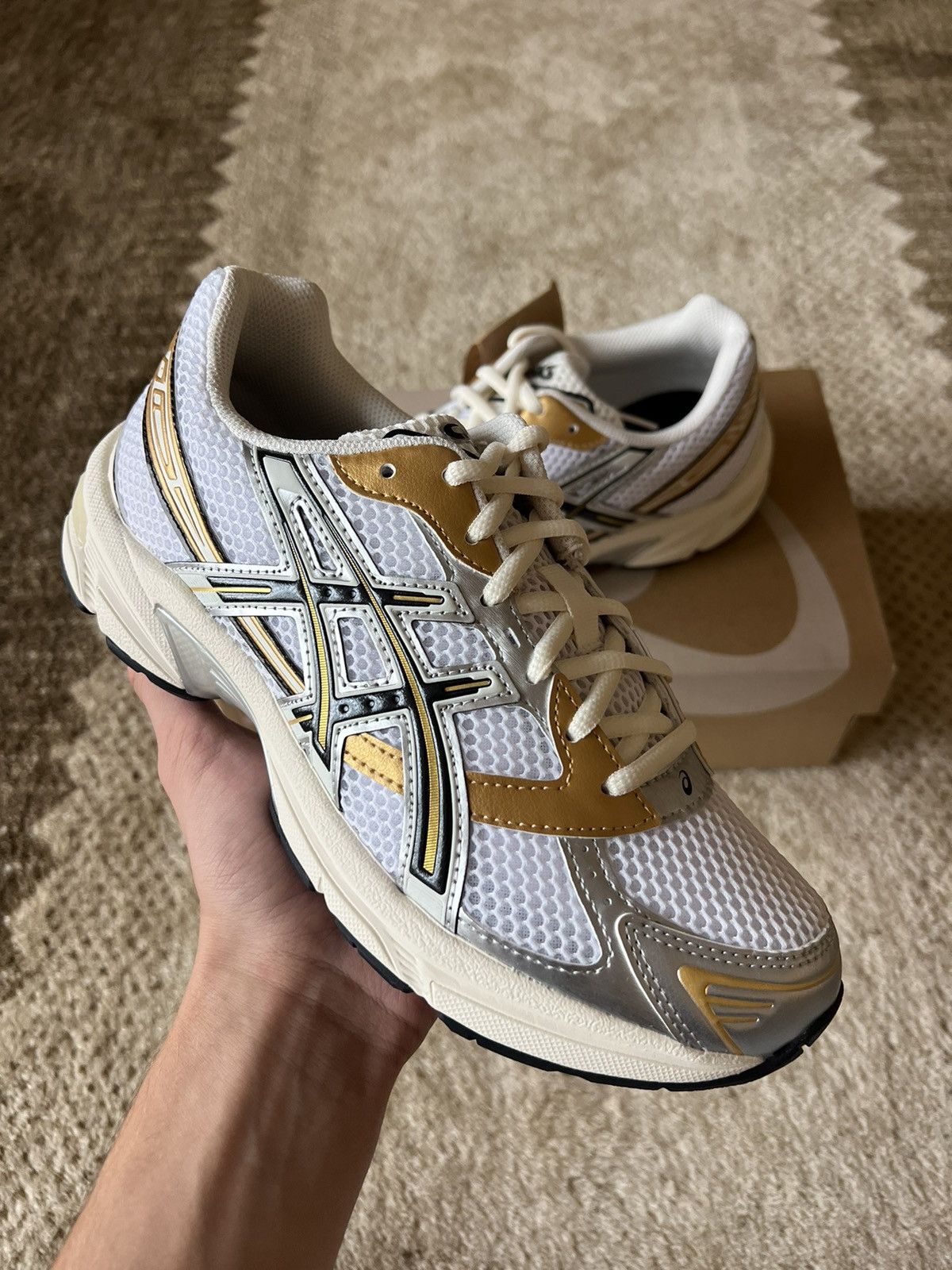 Vintage LIMITED ASICS Gold White Black 5.5 men 6.5 women Grailed