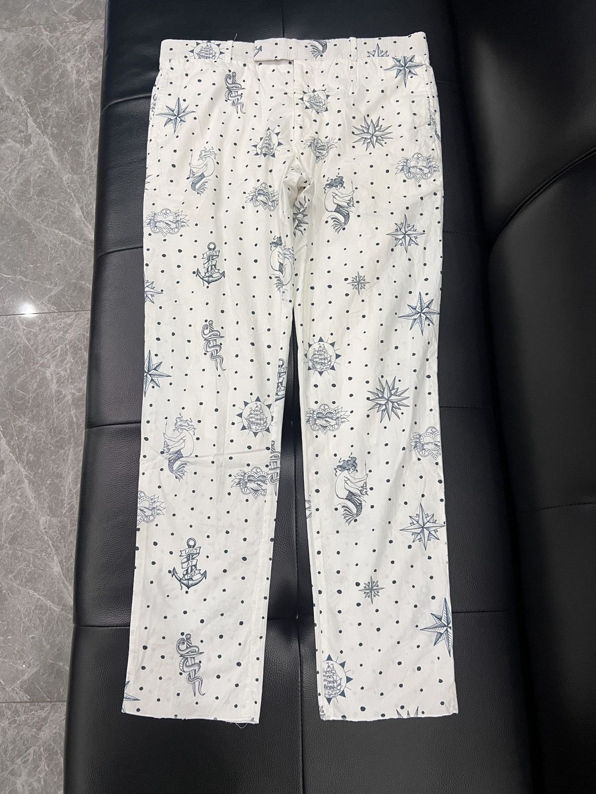 Alexander McQueen Alexander McQueen Runway Nautical Tattoo Mermaid / Anchor / Size US 32 / EU 48 - 1 Thumbnail
