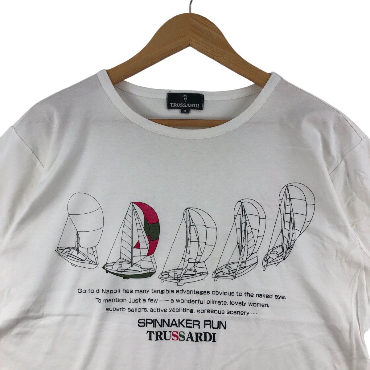 Trussardi × Vintage Vintage 90s TRUSSARDI Spinnaker Run T-Shirt Size M Size US M / EU 48-50 / 2 - 2 Thumbnail