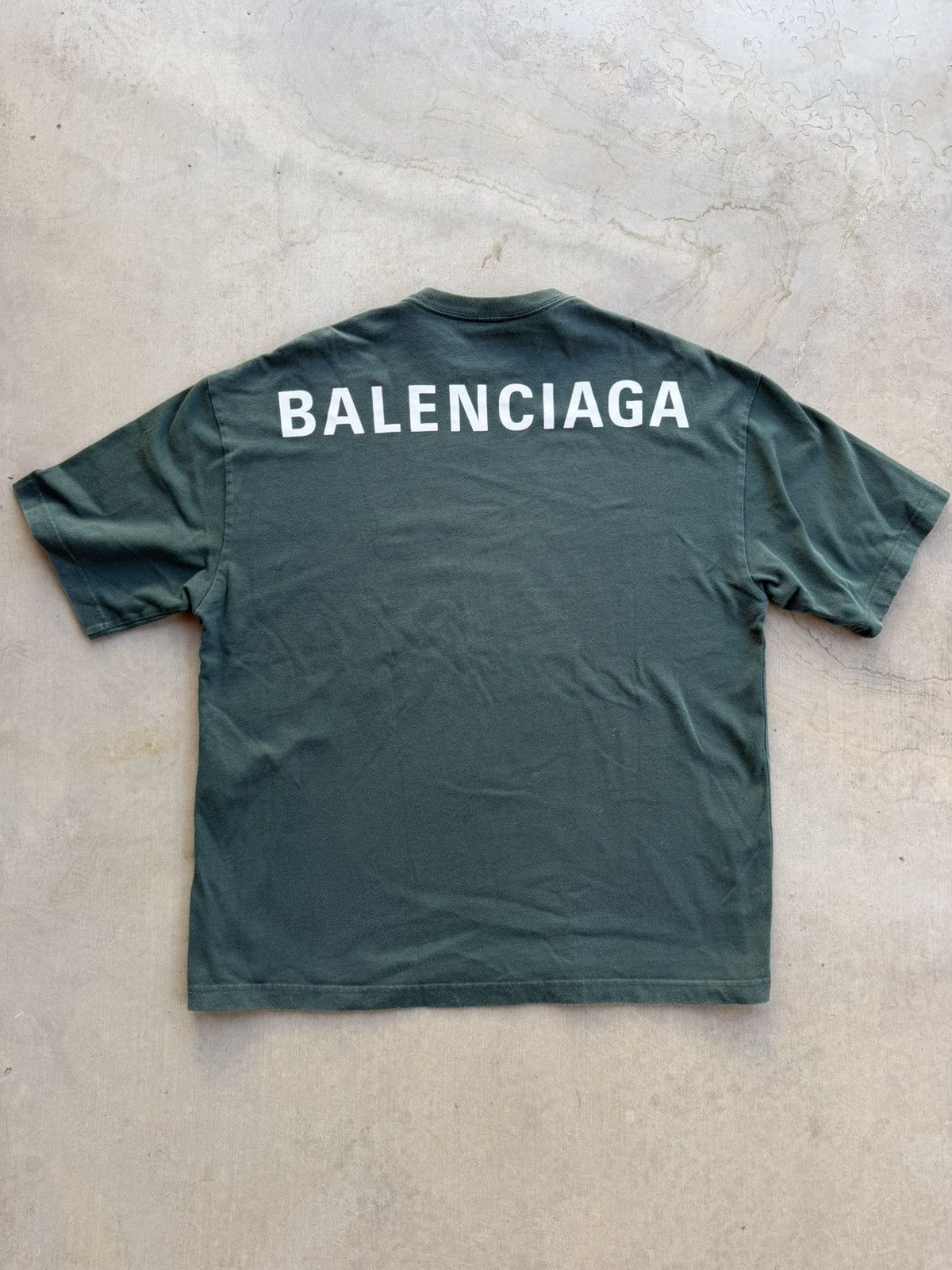 Balenciaga Balenciaga Back Logo T-Shirt – Green Medium Size US M / EU 48-50 / 2 - 1 Thumbnail