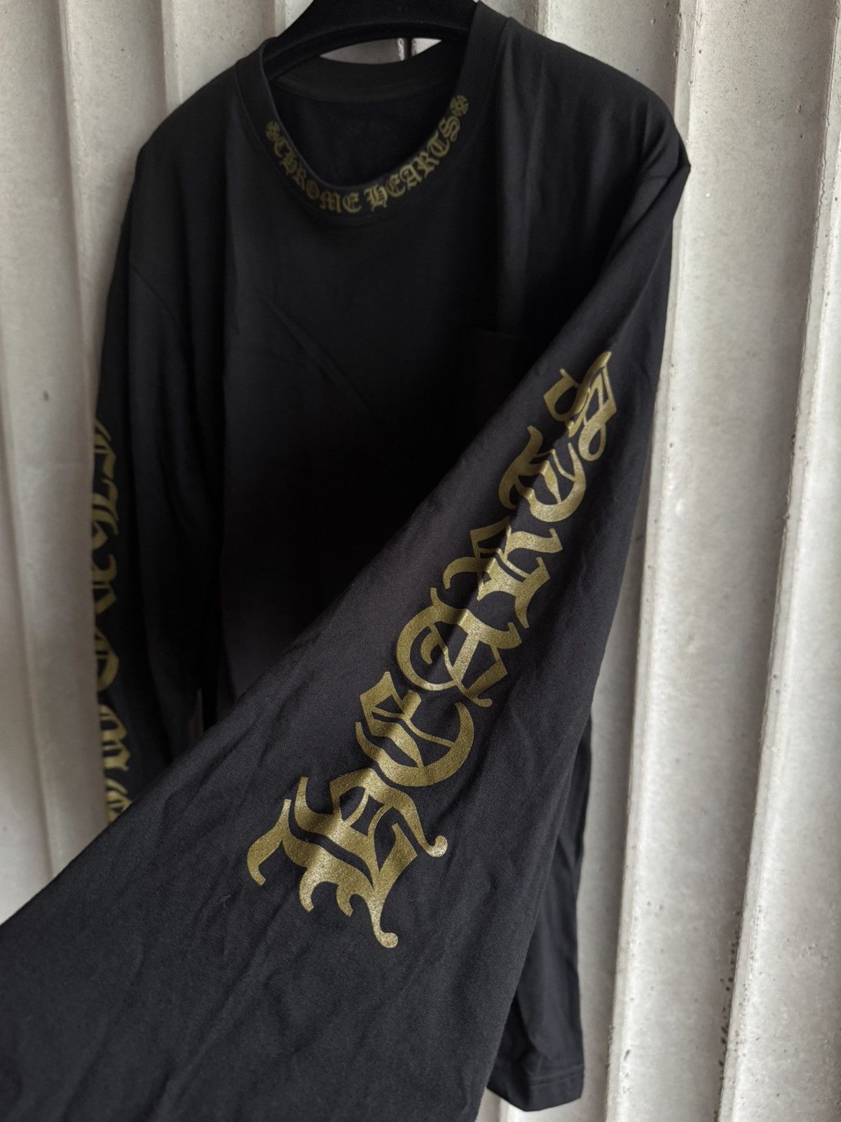 Chrome Hearts CHROME HEARTS LONG SLEEVE NECK CH SCRIPT ARMY GREEN/BLACK Size US L / EU 52-54 / 3 - 6 Thumbnail