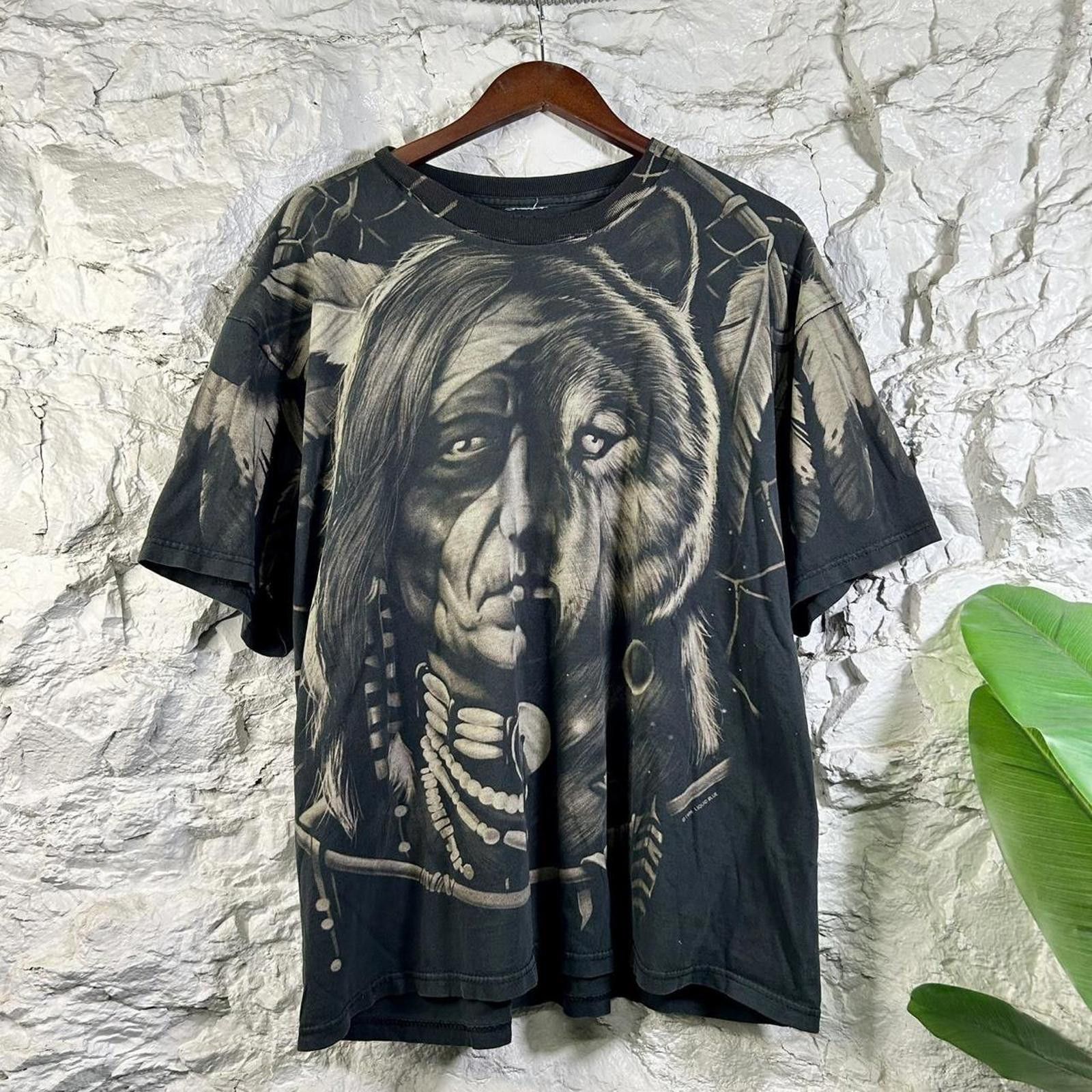Liquid Blue 1996 Liquid Blue Native American All Over Print Tee Size XL Size US XL / EU 56 / 4 - 1 Thumbnail
